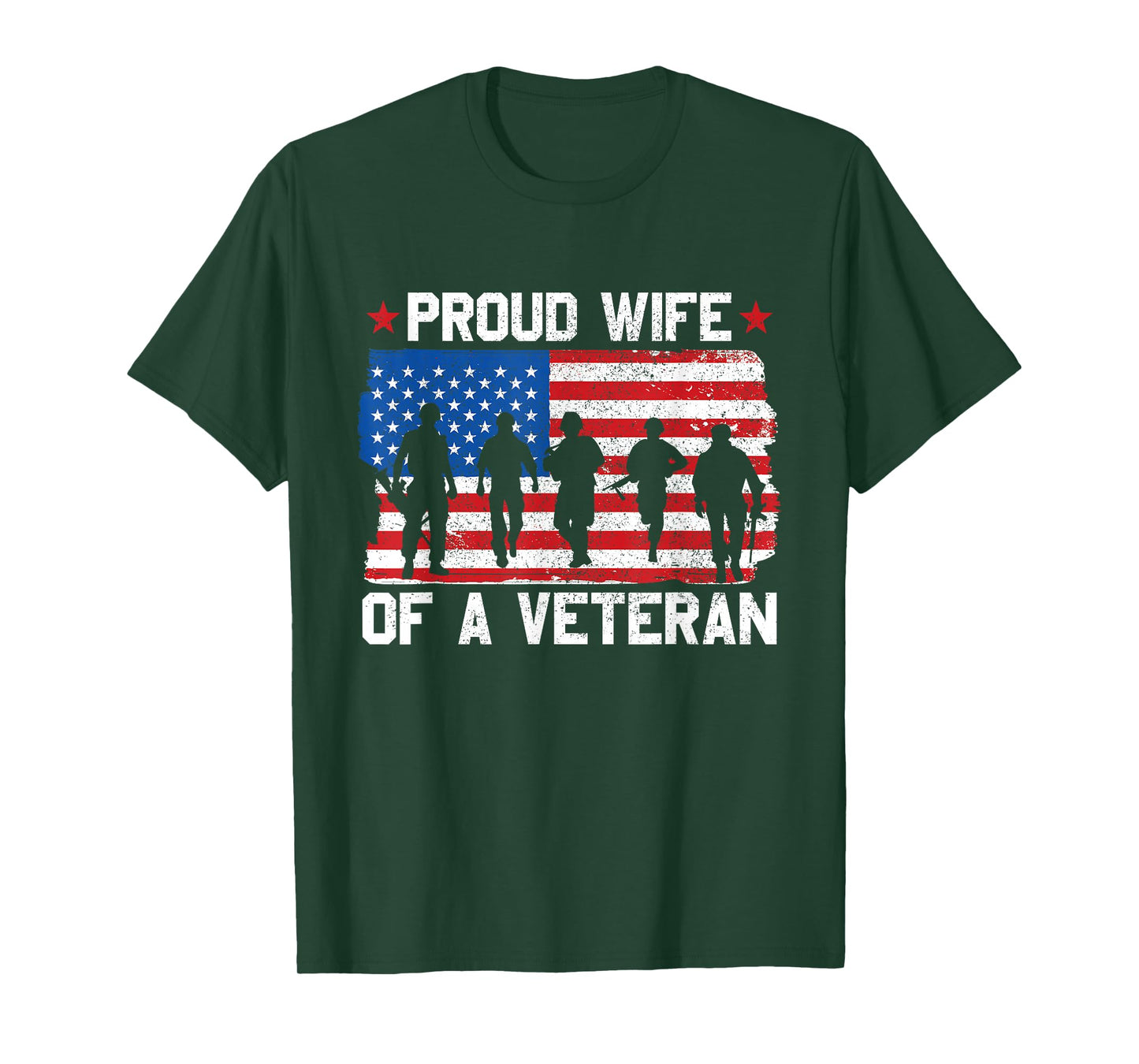 wife of veteran american memorial day us patriotic design T-Shirt