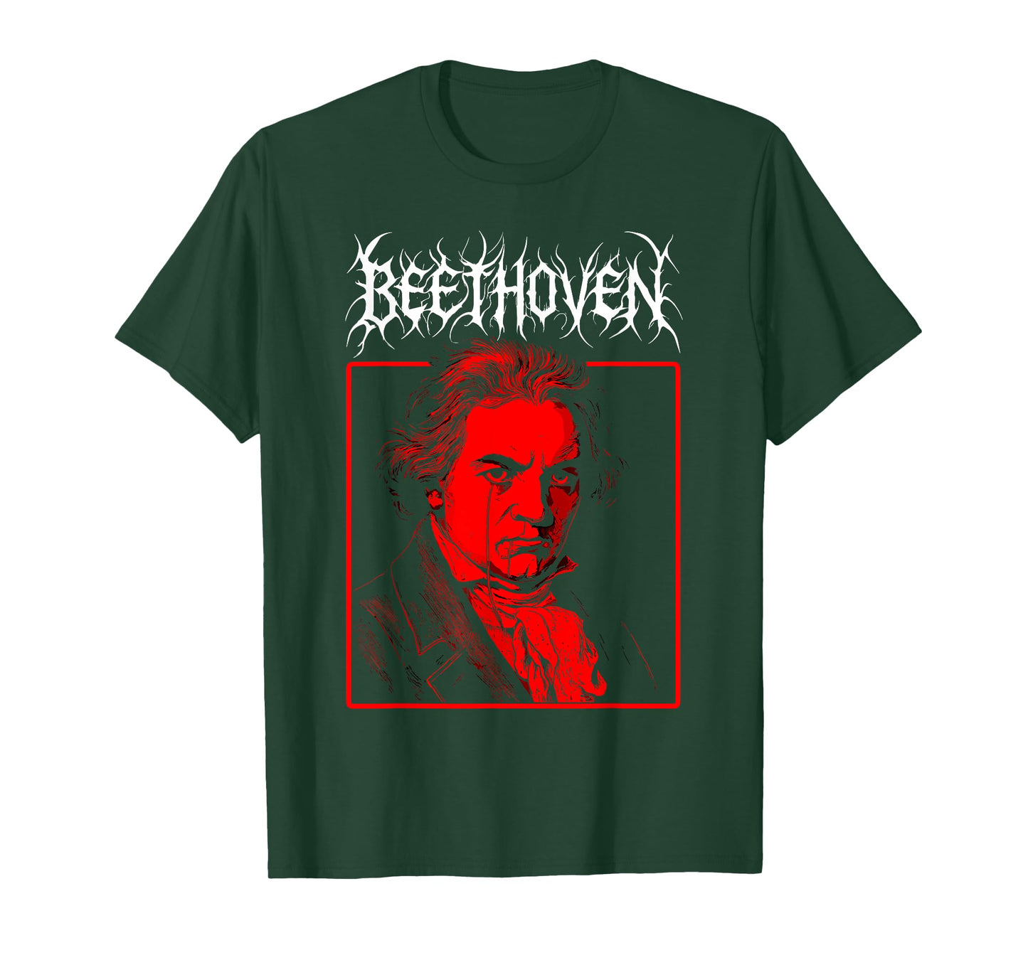 Beethoven Death Metal, Goth Classical Music Composer Meme T-Shirt