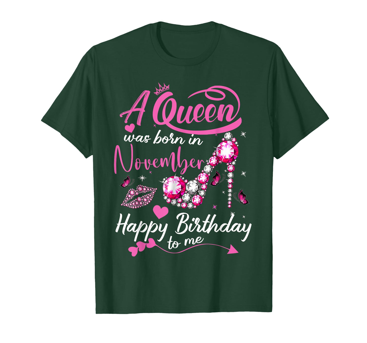 Black Queens are Born in November Women Birthday Gift T-Shirt