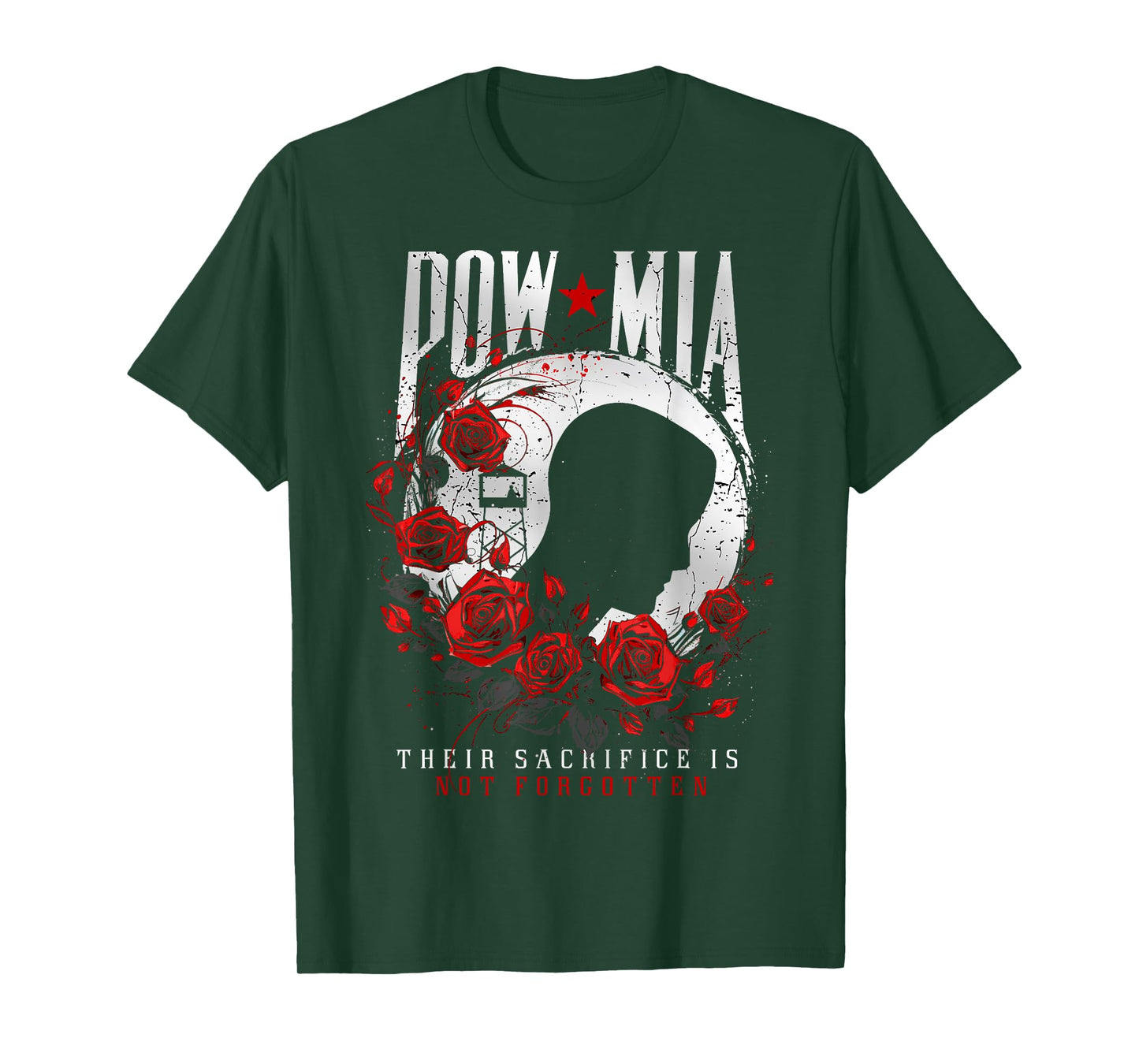 POW/MIA Red Rose T-Shirt