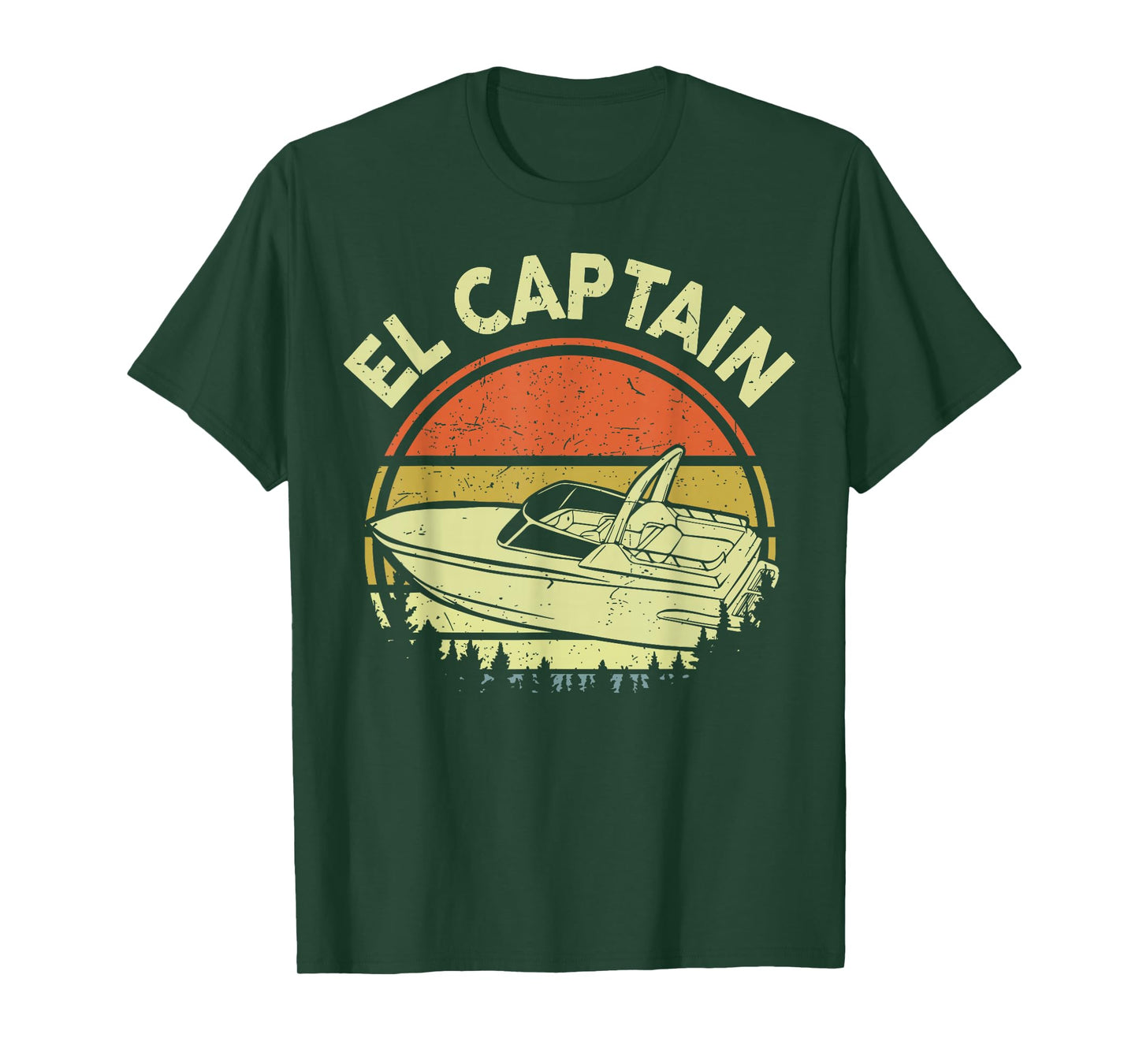 Motorboating El Captain Shirt Funny Dad Men T-Shirt