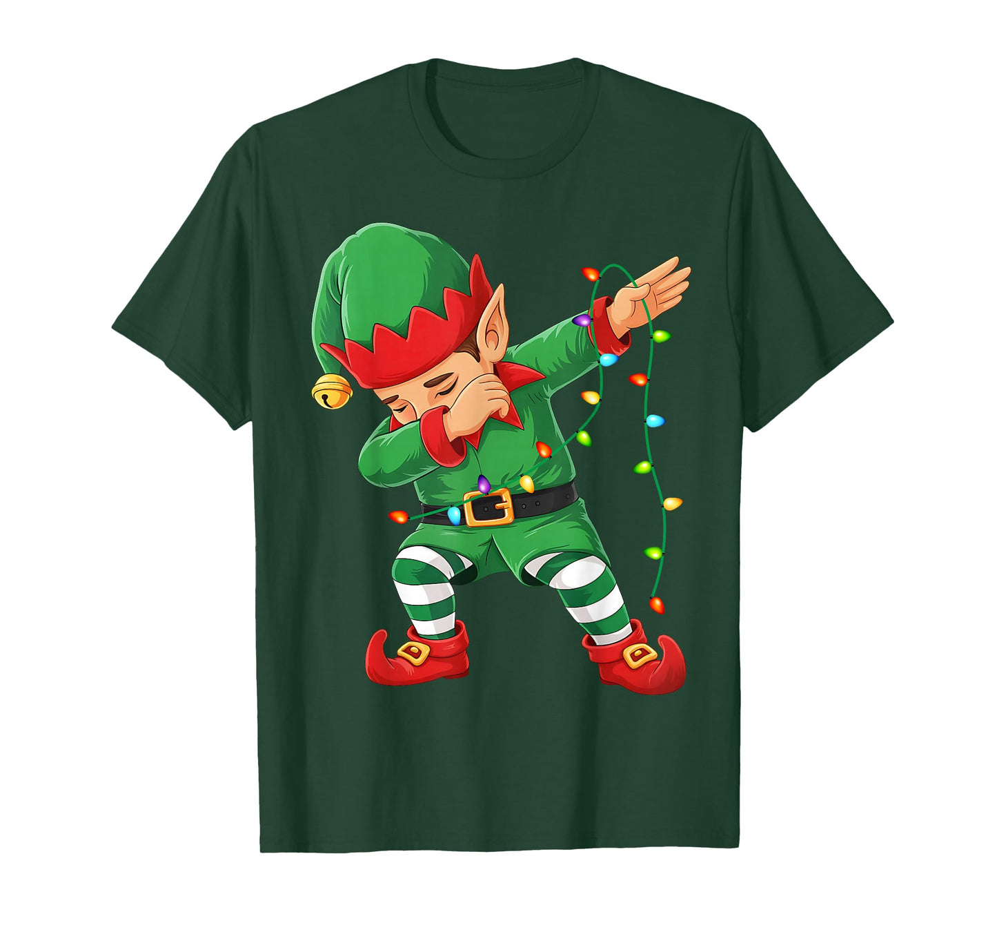 Dabbing Elf Squad Christmas Matching Family Men Boy Kids Elf T-Shirt