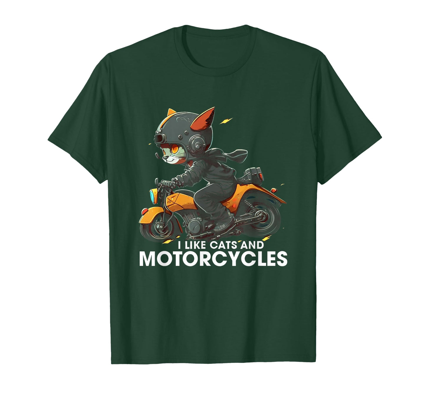 I Like Cats And Motorcycles cat riding motorcycle cute cat Men Women T-Shirt