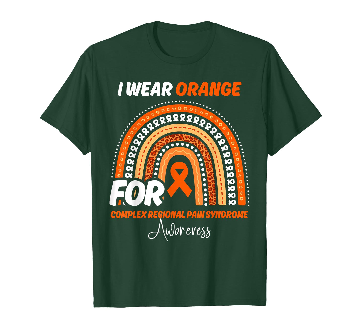 Complex Regional Pain Syndrome Awareness Month Orange Ribbon T-Shirt