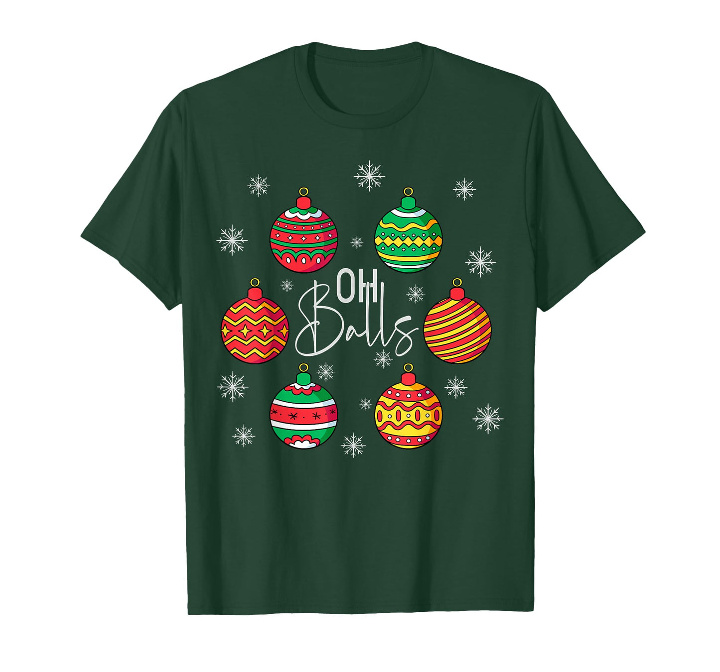 Groovy Christmas Oh Ball Christmas Holiday For Men Women T-Shirt