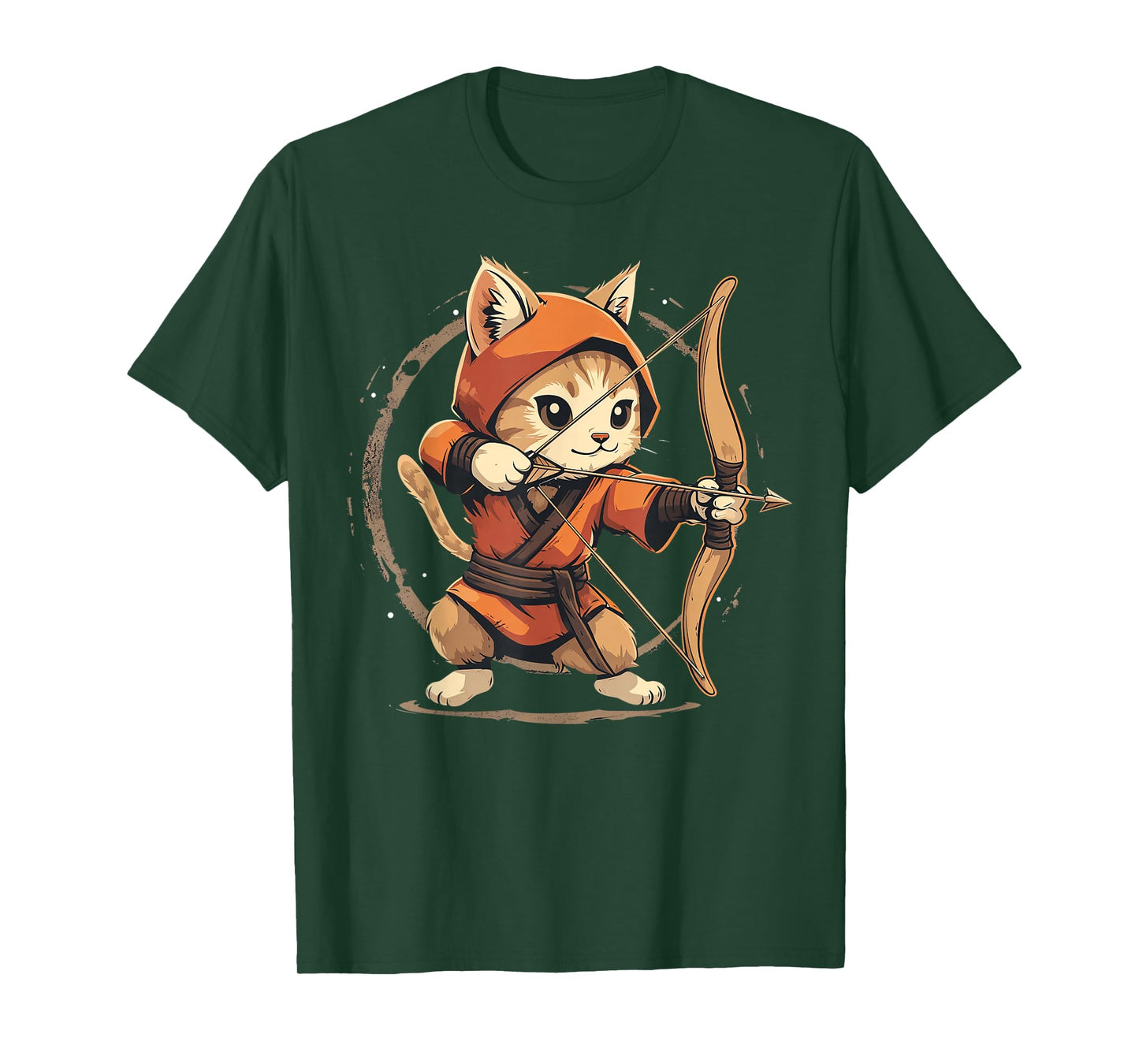 Archer Cat on Archery T-Shirt for Men Women Kids