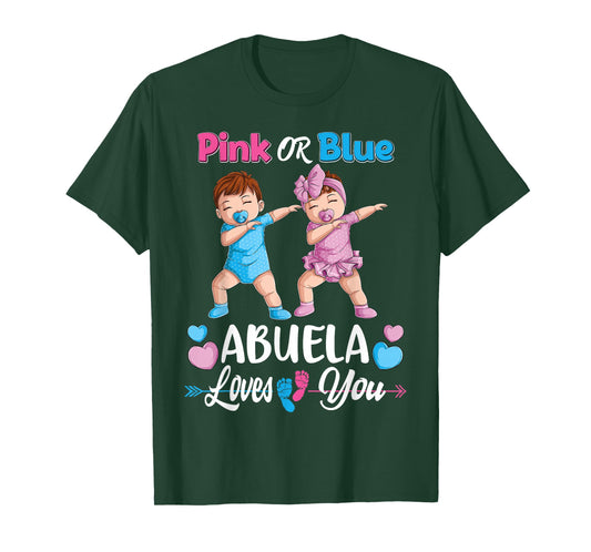 Pink Or Blue Abuela Loves You Baby Gender Reveal Party Women T-Shirt