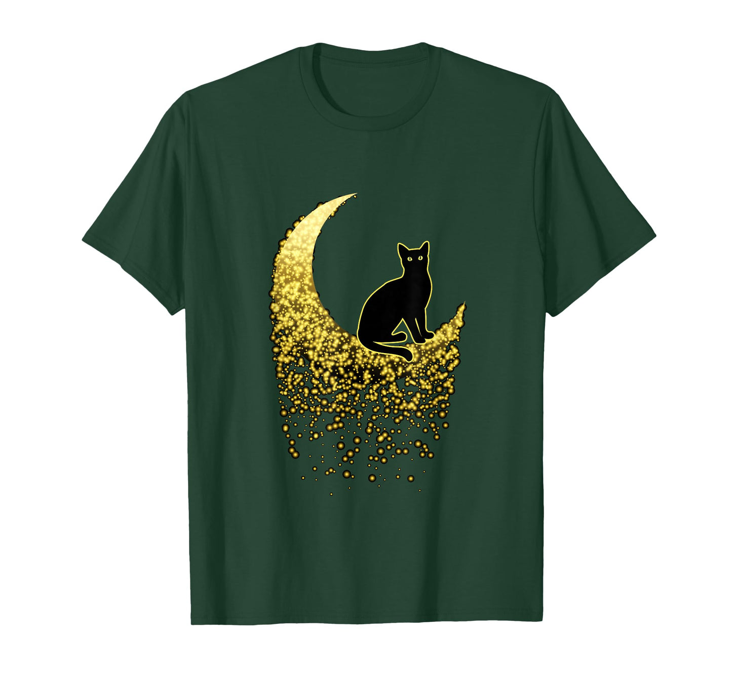 Cat on the Gold Moon - for Cat Lovers T-Shirt