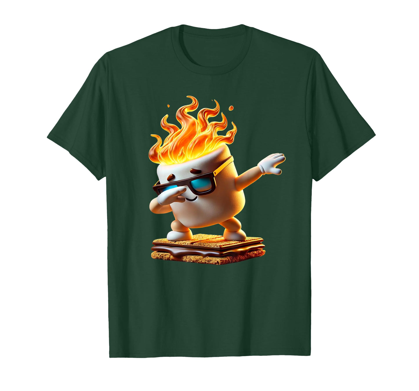 Dabbing Smore Marshmallow Cute Dab Dance Camping Camper Gift T-Shirt