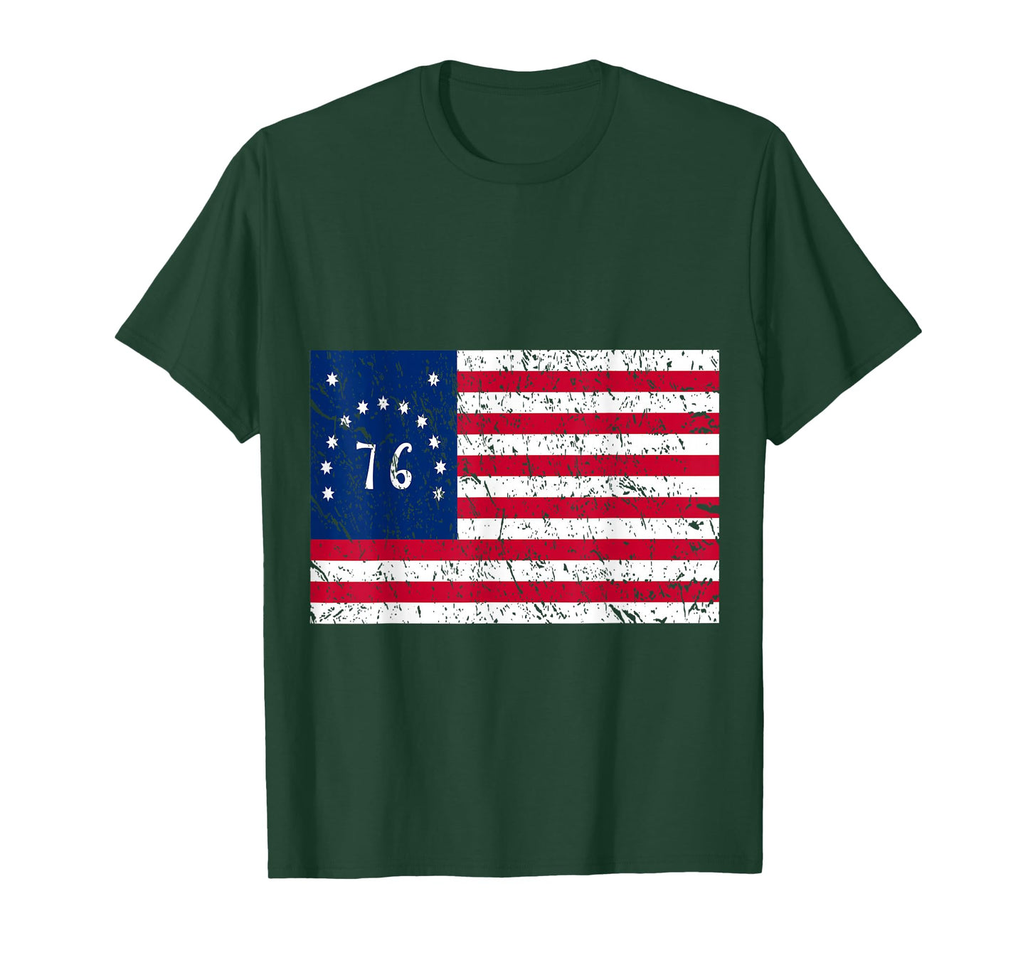 Bicentennial '76 Vintage Look Bennington Flag T Shirt T-Shirt