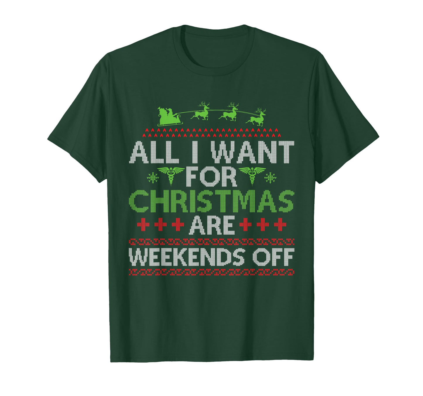 Christmas Santa Nurse Ugly Christmas Sweater T-Shirt