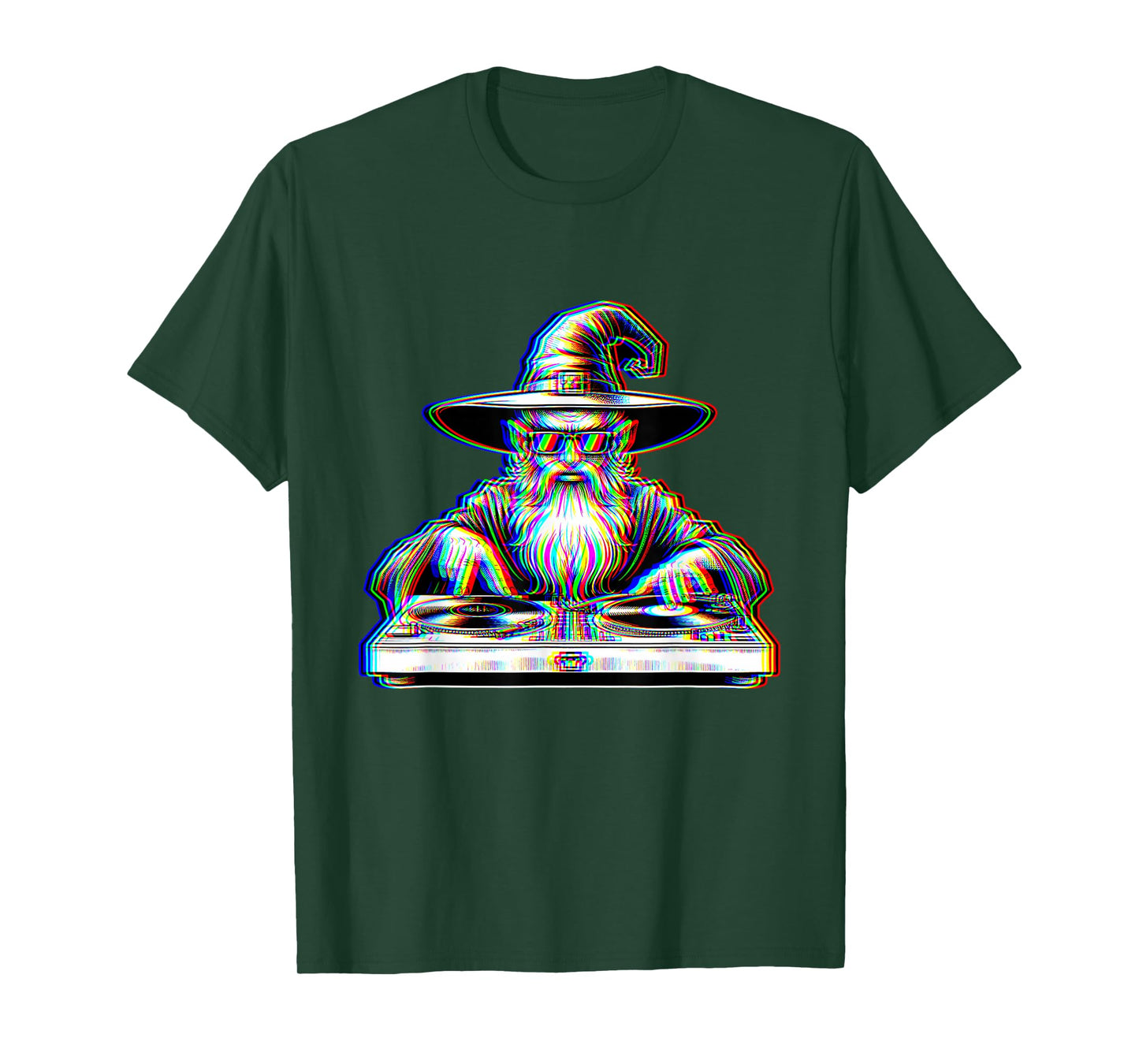 Trippy Wizard Dj Rave Festival Optical Illusion EDM Music T-Shirt