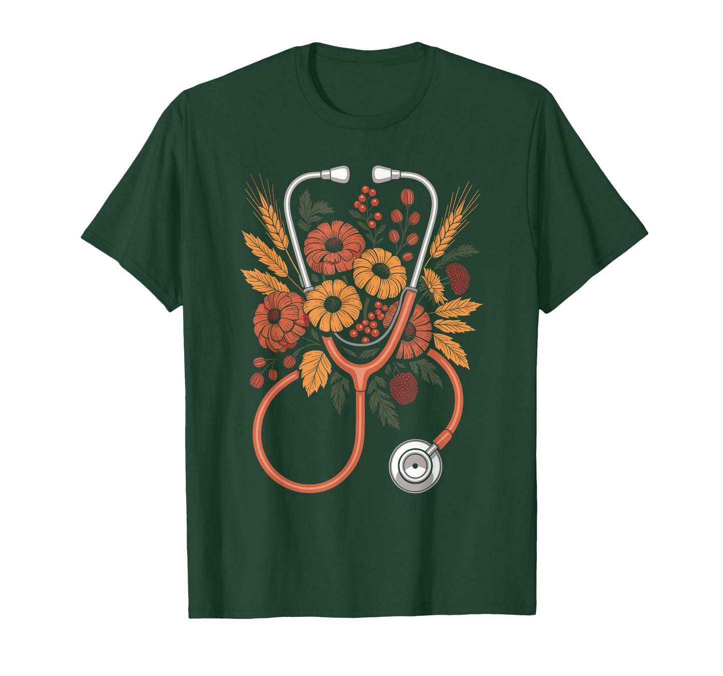 Cute Stethoscope Autumn Nurse Fall T-Shirt
