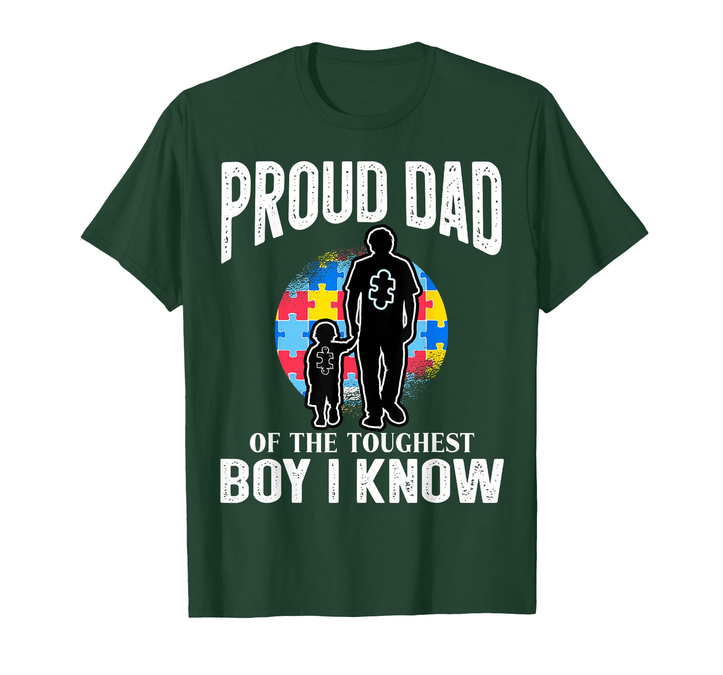 Autism Awareness for Proud Dad Support Autistic Kids T-Shirt