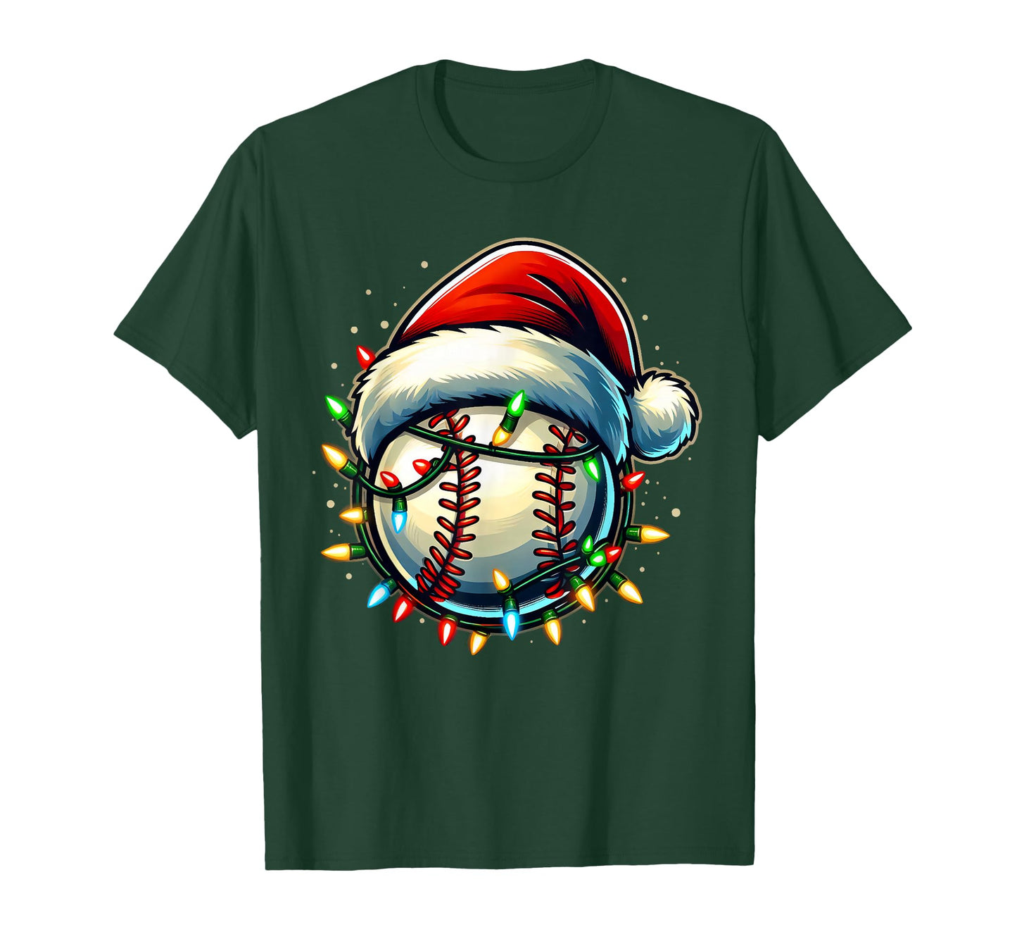 Christmas Baseball Xmas Santa Baseball Lover Boys Girls Kids T-Shirt