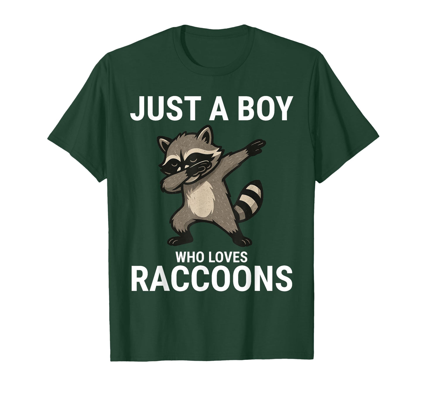 Just A Boy Who Loves Raccoons Cute Raccoon Dabbing T-Shirt
