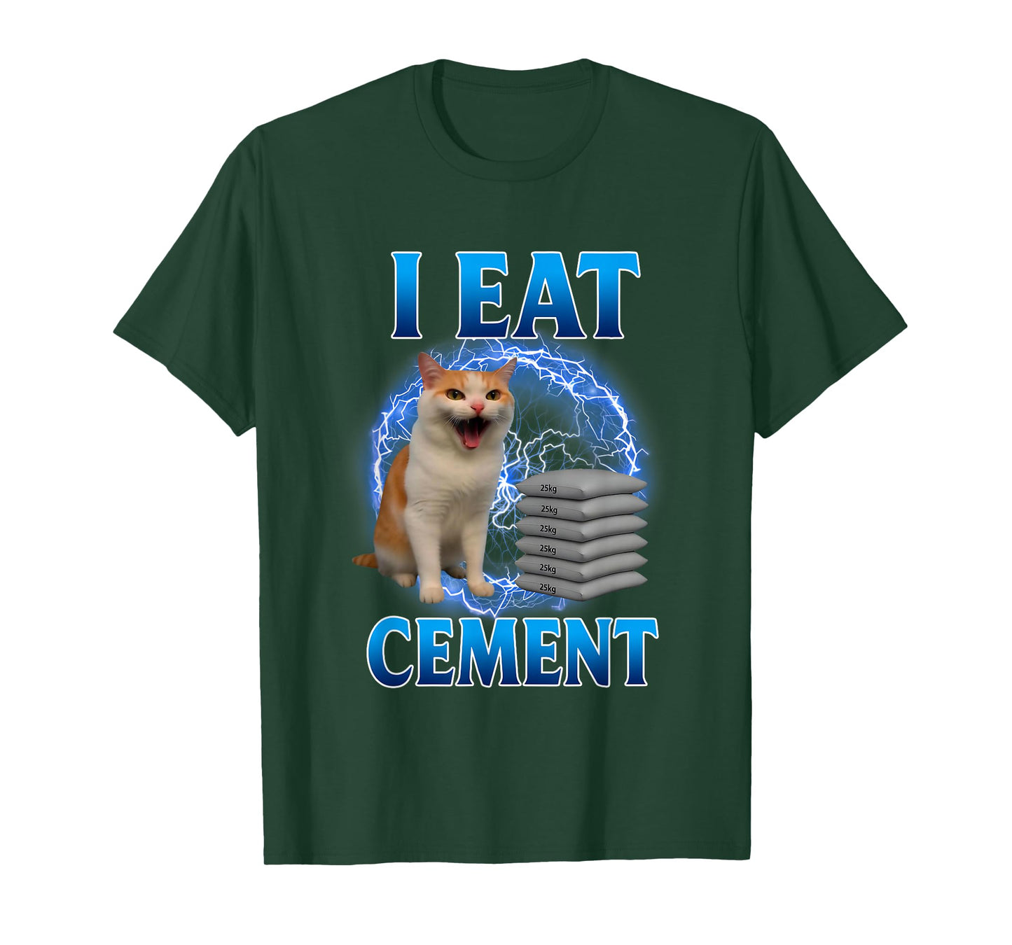 I Eat Cement Cursed Cat Funny Oddly Specific Dank Meme T-Shirt