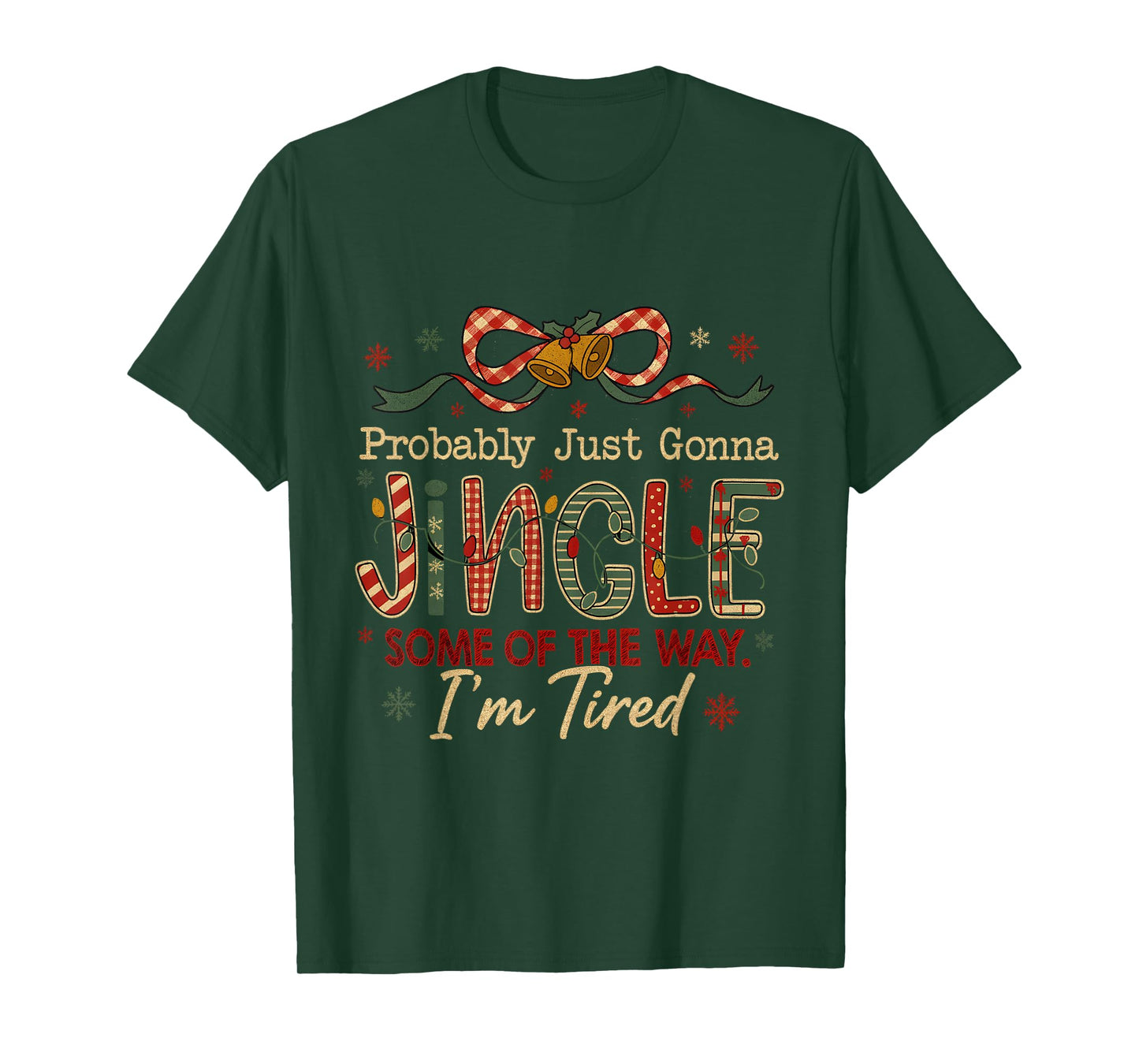 Retro Funny Jingle Some of The Way Holiday T-Shirt