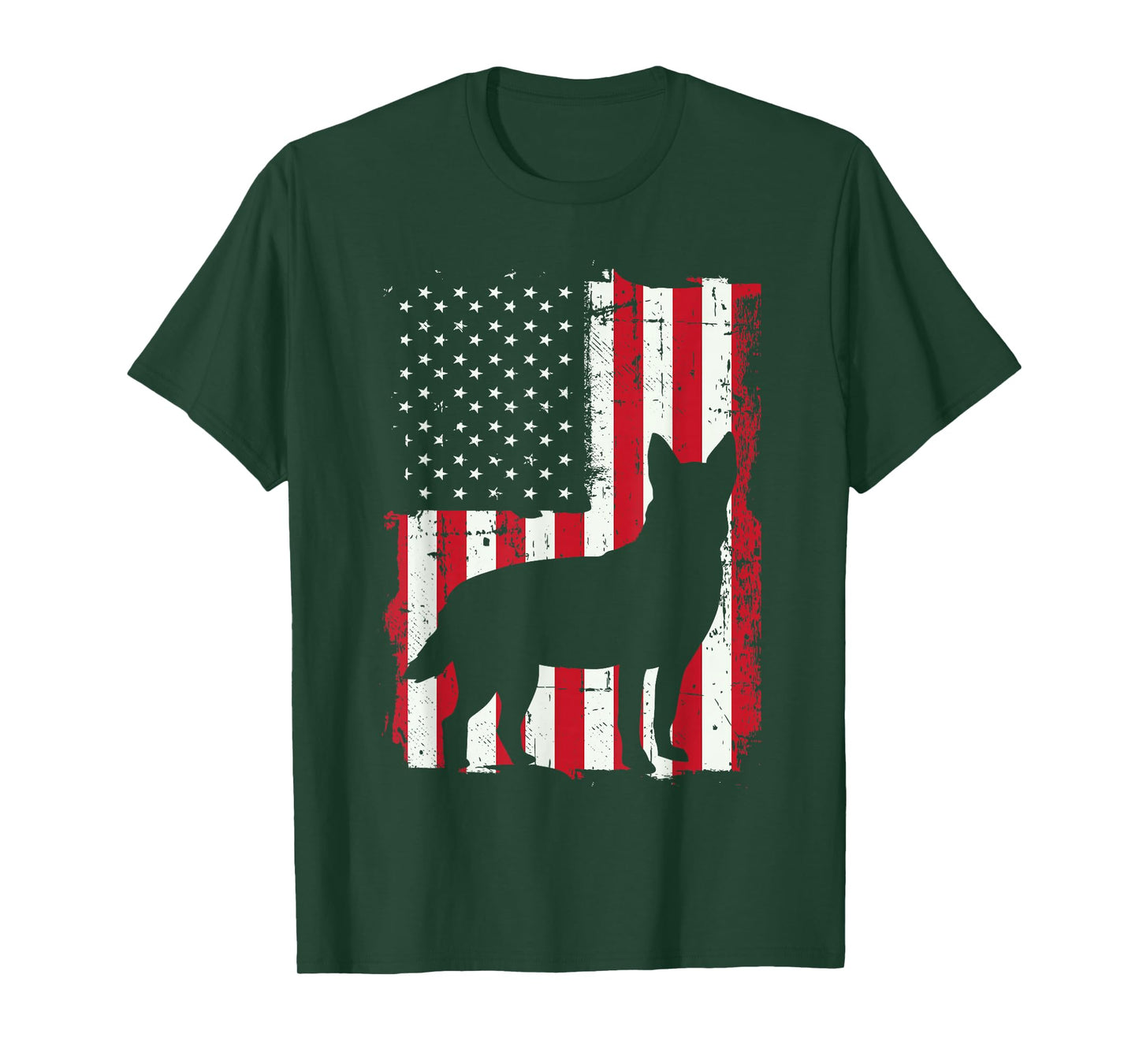 American Flag USA Australian Cattle Dog Blue Red Heeler Gift T-Shirt