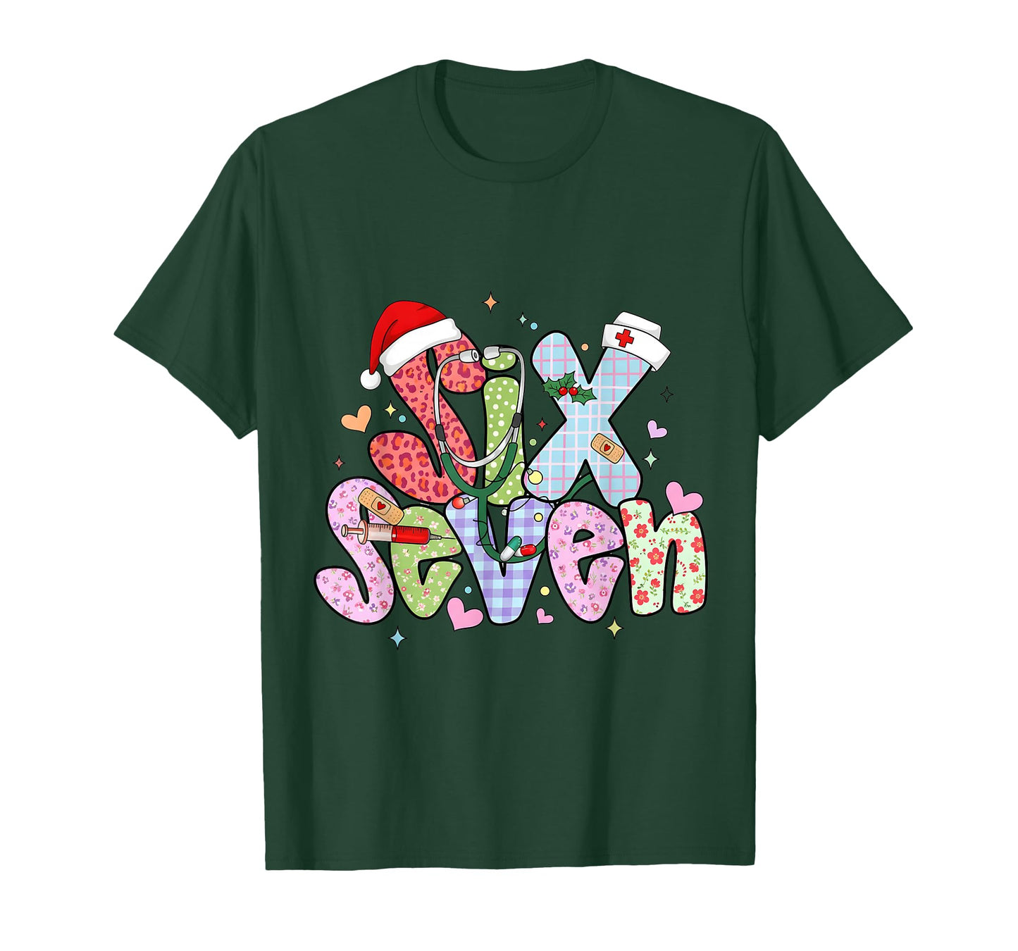 67 Meme six Seven Nurse Christmas Funny Nursing Women Girls T-Shirt