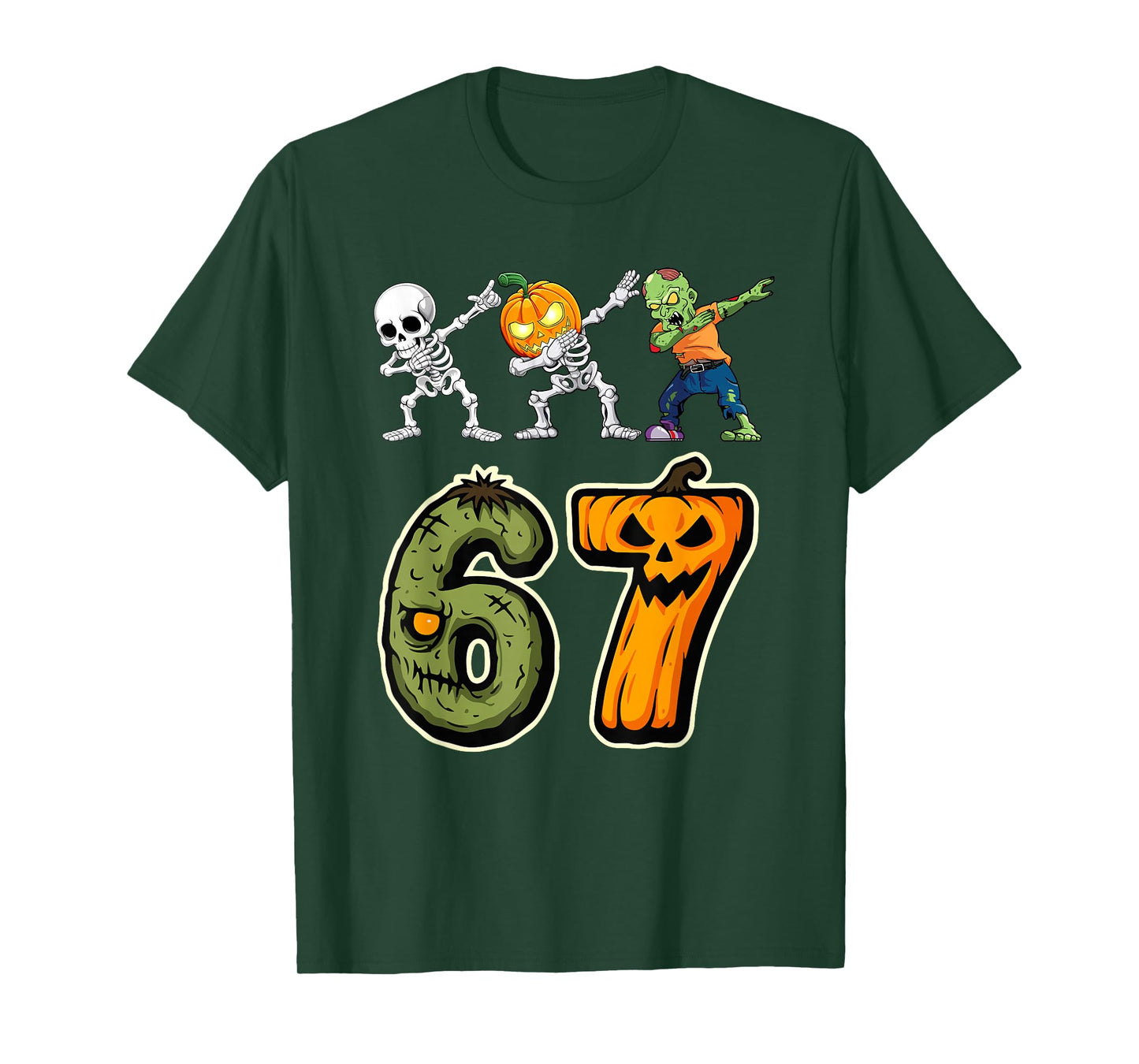Dabbing Halloween Boys Six Seven 67 Meme Funny Kids Costume T-Shirt