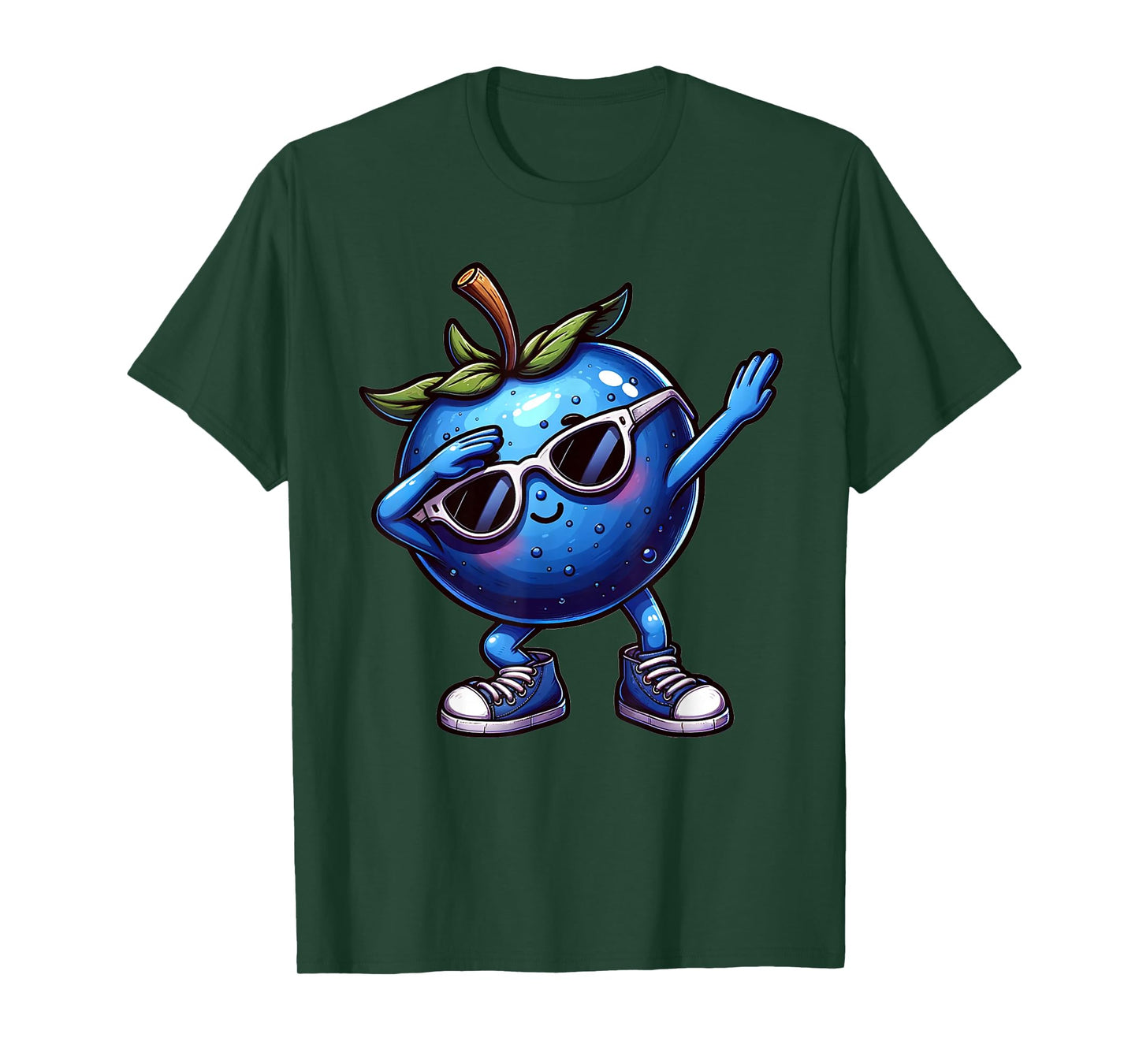 Dabbing Blueberry Funny Blue Blueberry Fruit T-Shirt