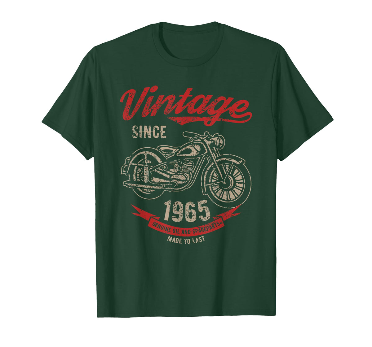 Vintage Since 1965 Birthday Gift Motorcycle Bike T-Shirt
