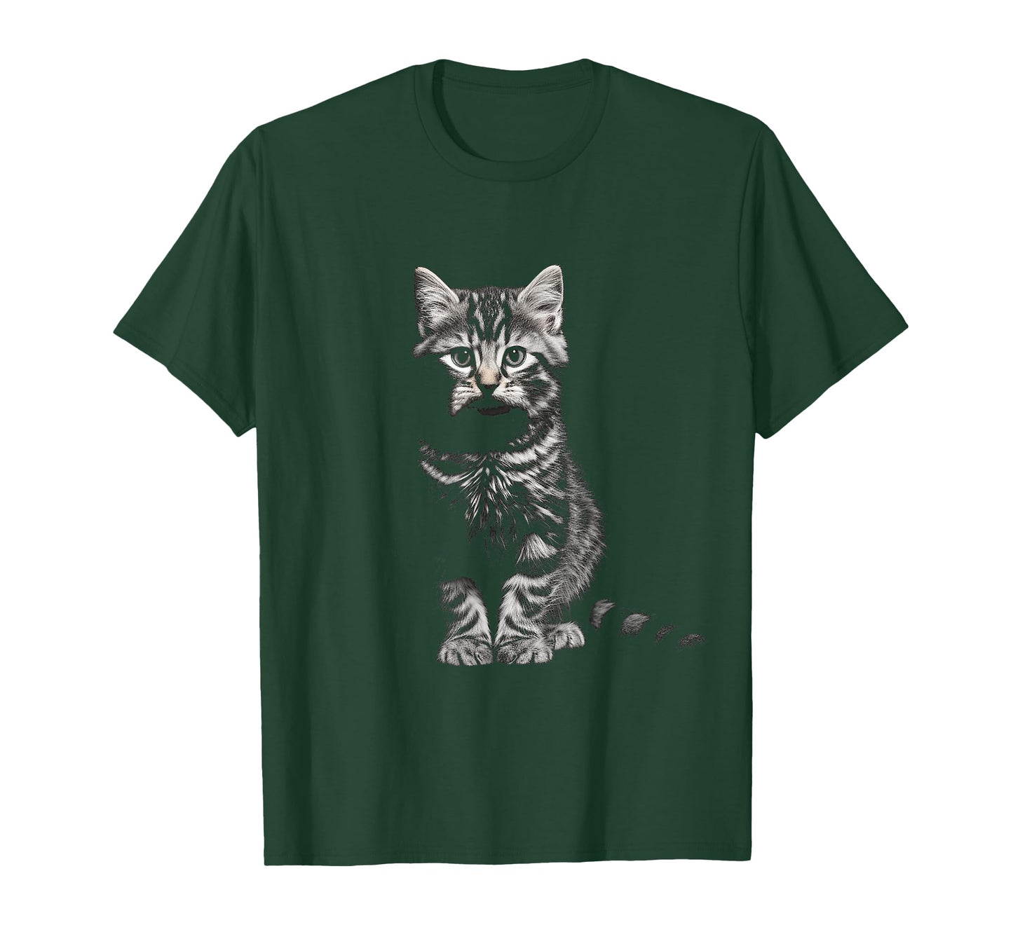 Cat Portrait Illustration Animal Art Graphic Motif Cat T-Shirt