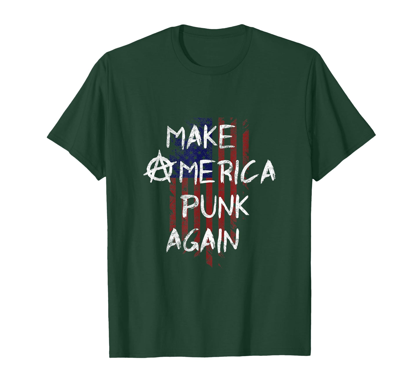 Punk Rocker 80s Design with Make America Punk Again Flag T-Shirt