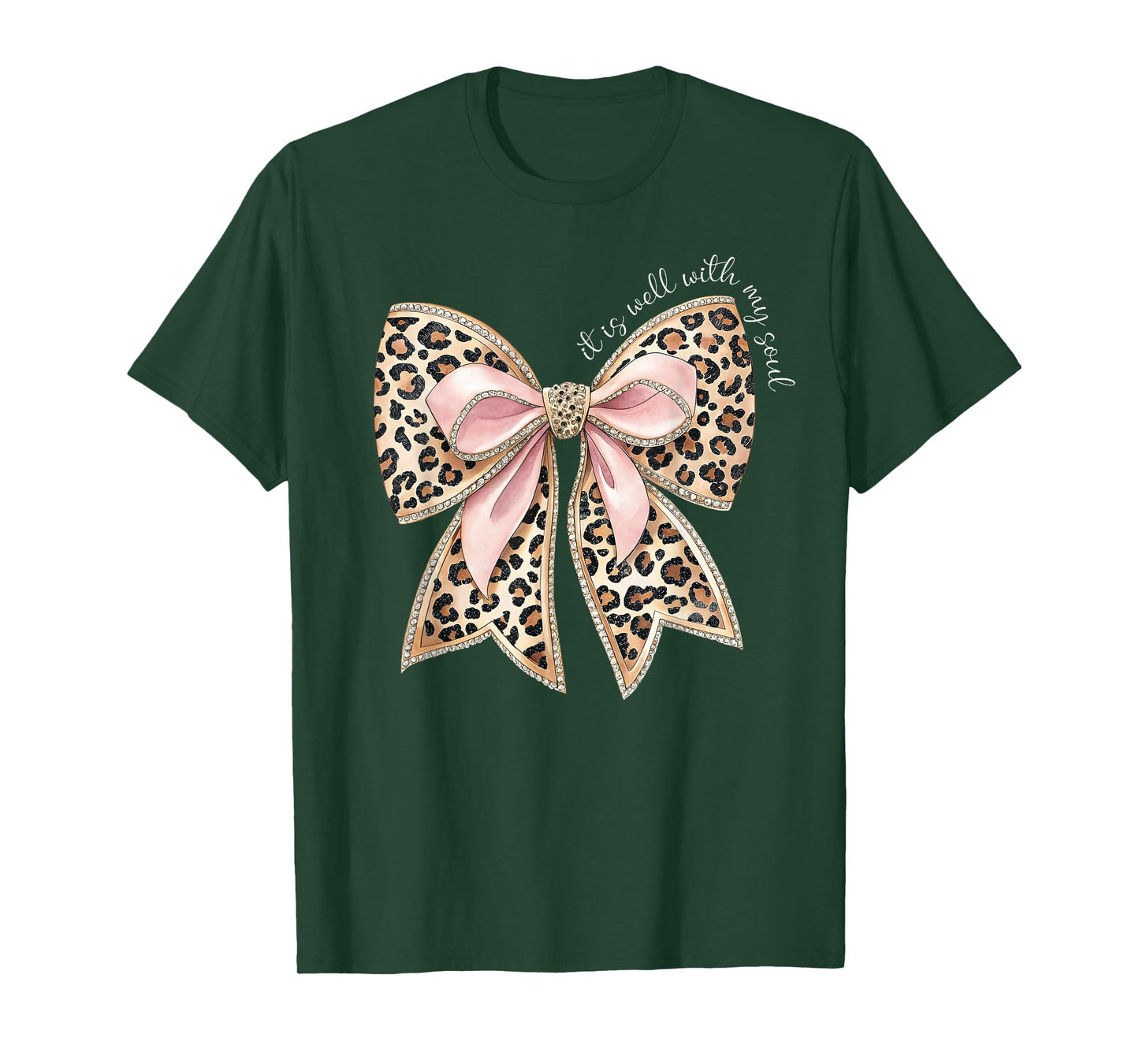 It is Well with My Soul Inspired Faith Bible Bow Christian T-Shirt