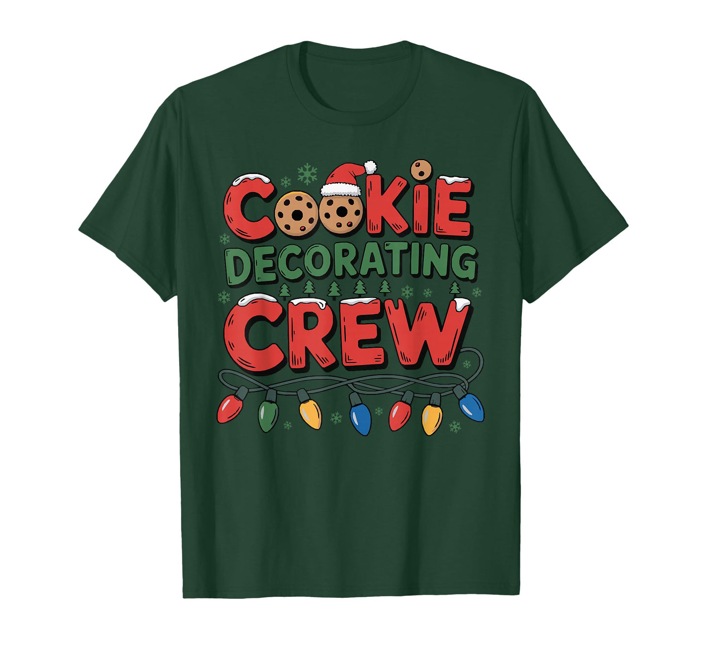 Cookie Decorating Crew Christmas Baking Baker Santa Hat T-Shirt