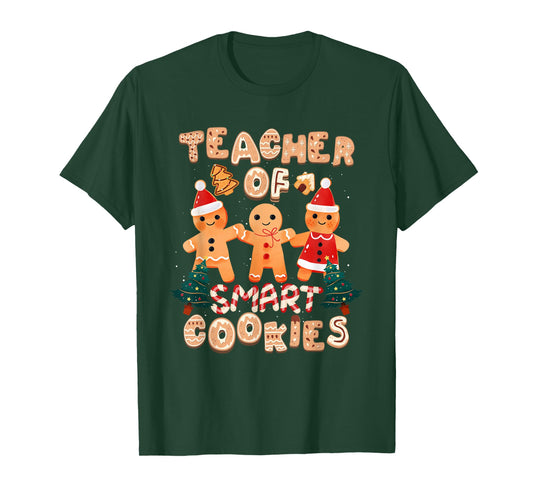 Christmas Teacher Cute Gingerbread Cookies Funny Holiday T-Shirt