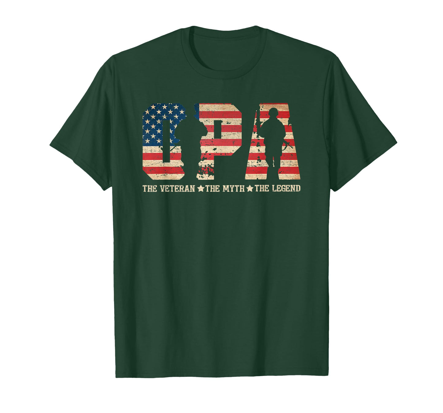 Opa The Veteran The Myth The Legend For Dad Fathers T-Shirt