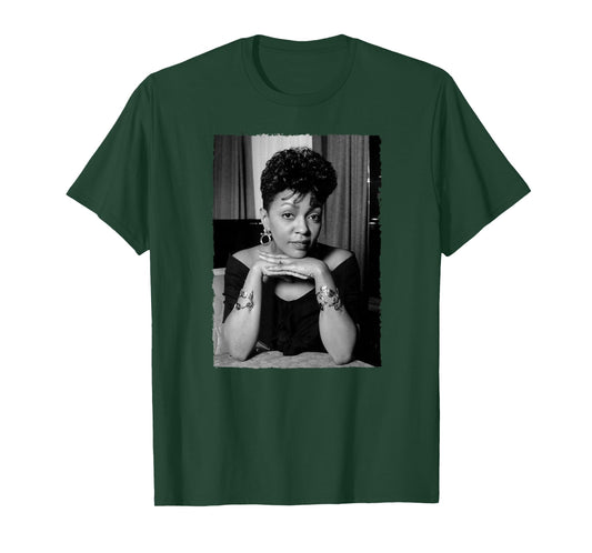 Anita Baker Black And White Portrait By Stephen Wright T-Shirt