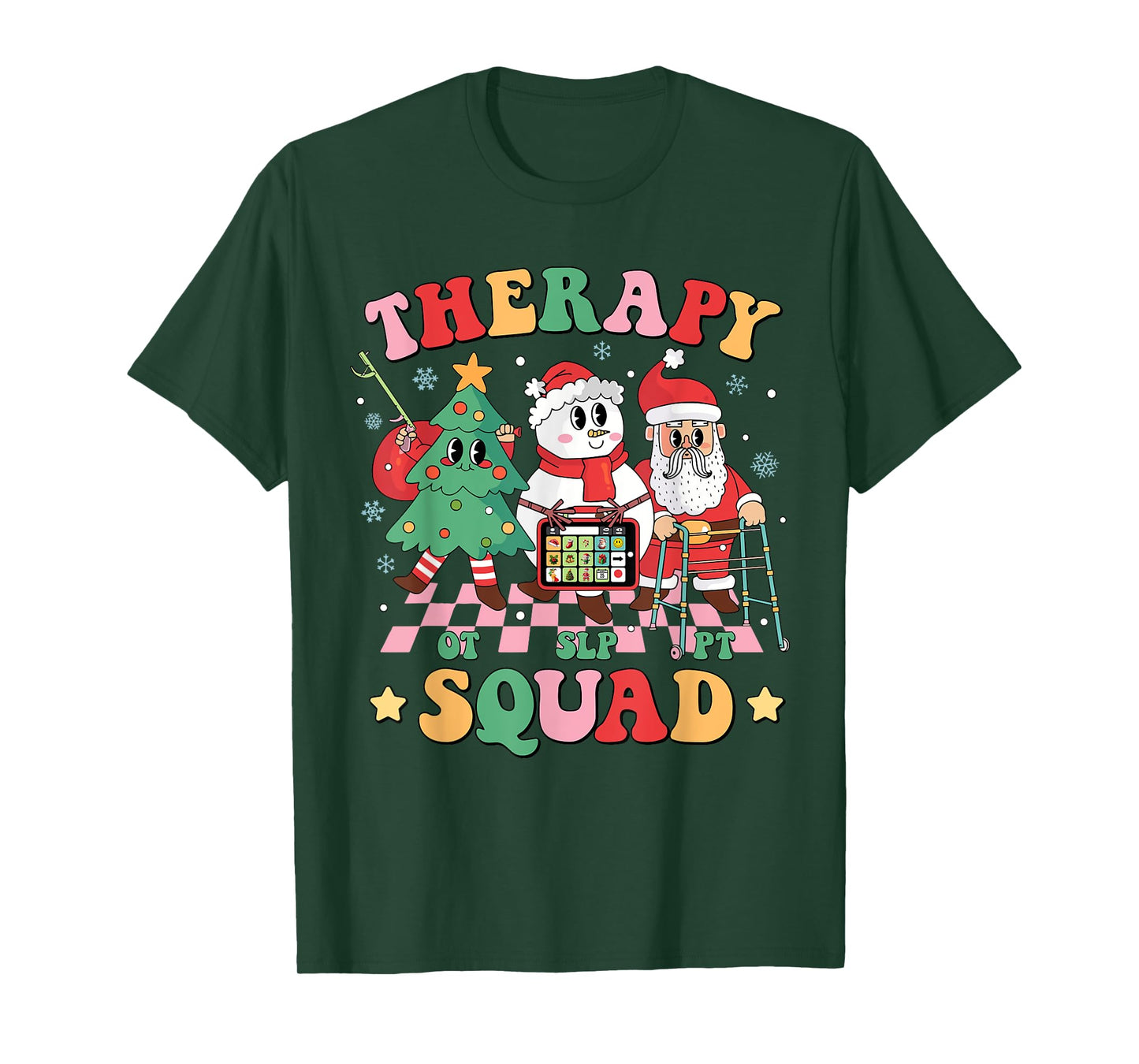 Christmas Therapy Squad SLP OT PT Occupational Therapy Team T-Shirt