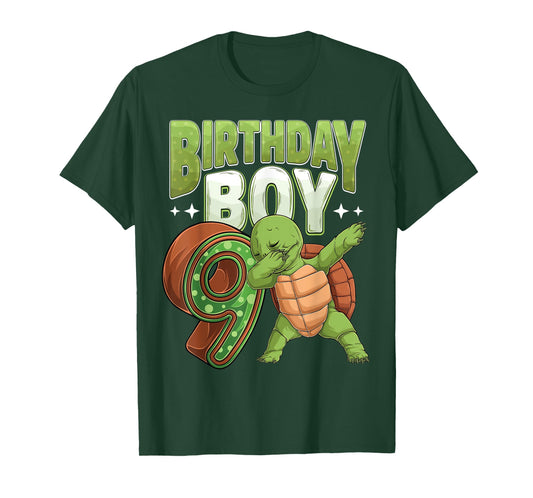 9 year old Turtle animal lovers 9th Birthday Boy T-Shirt