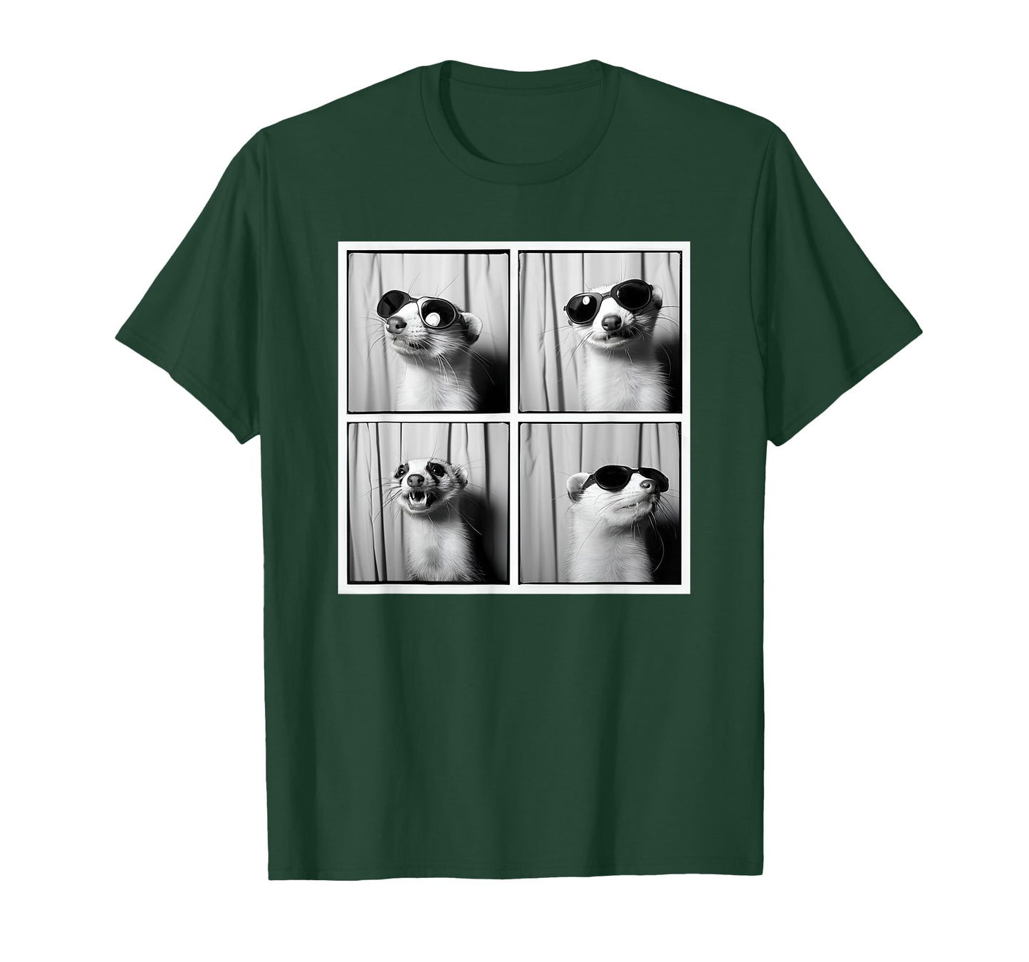 Ferret Face Photobooth Love Ferrets Mom Funny Ferret Dad T-Shirt