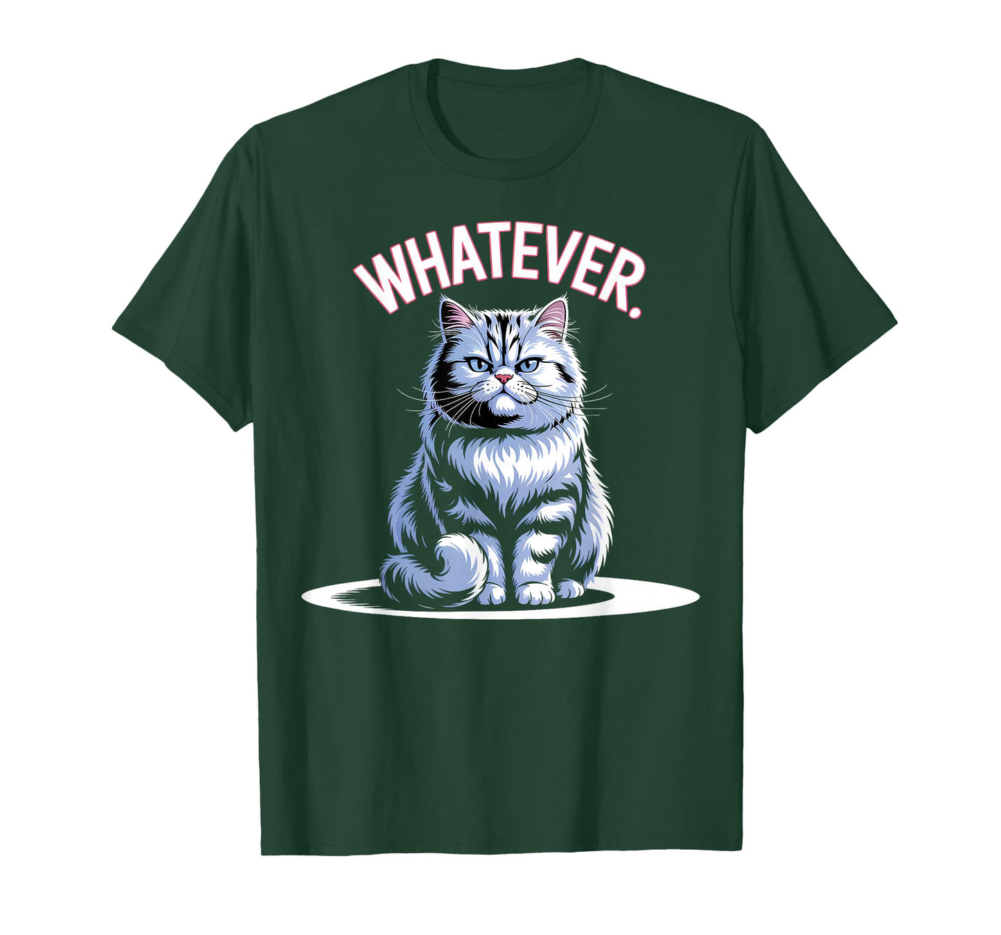 Whatever Cat Funny Sarcastic Rude Black Men Women Kids T-Shirt
