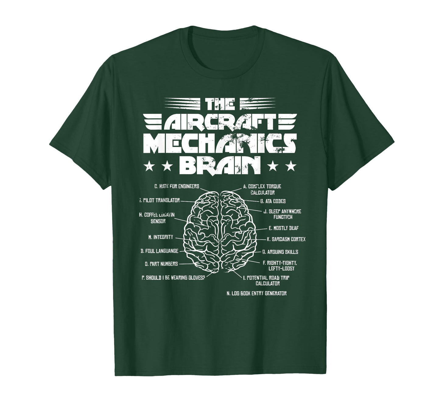 Aircraft Mechanics Brain Aviation Gift T-Shirt