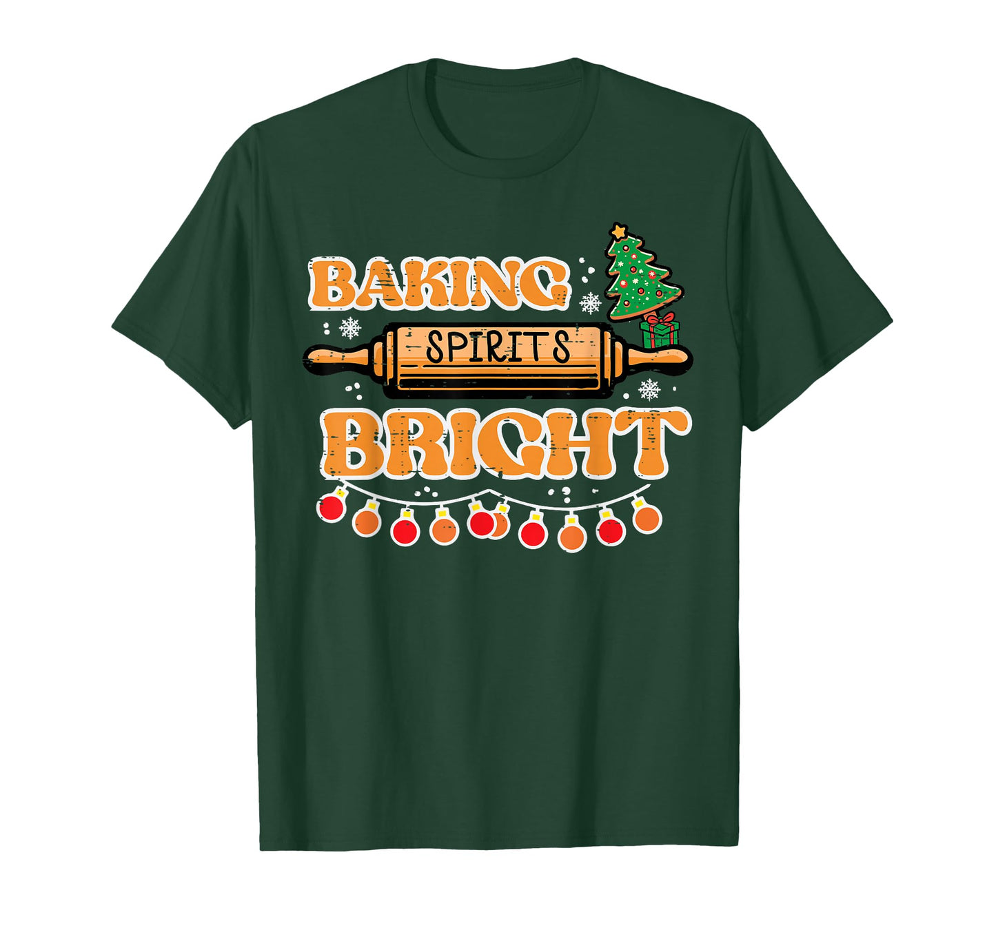 Christmas Baking Spirits Bright Xmas Baker Women Kids Men T-Shirt