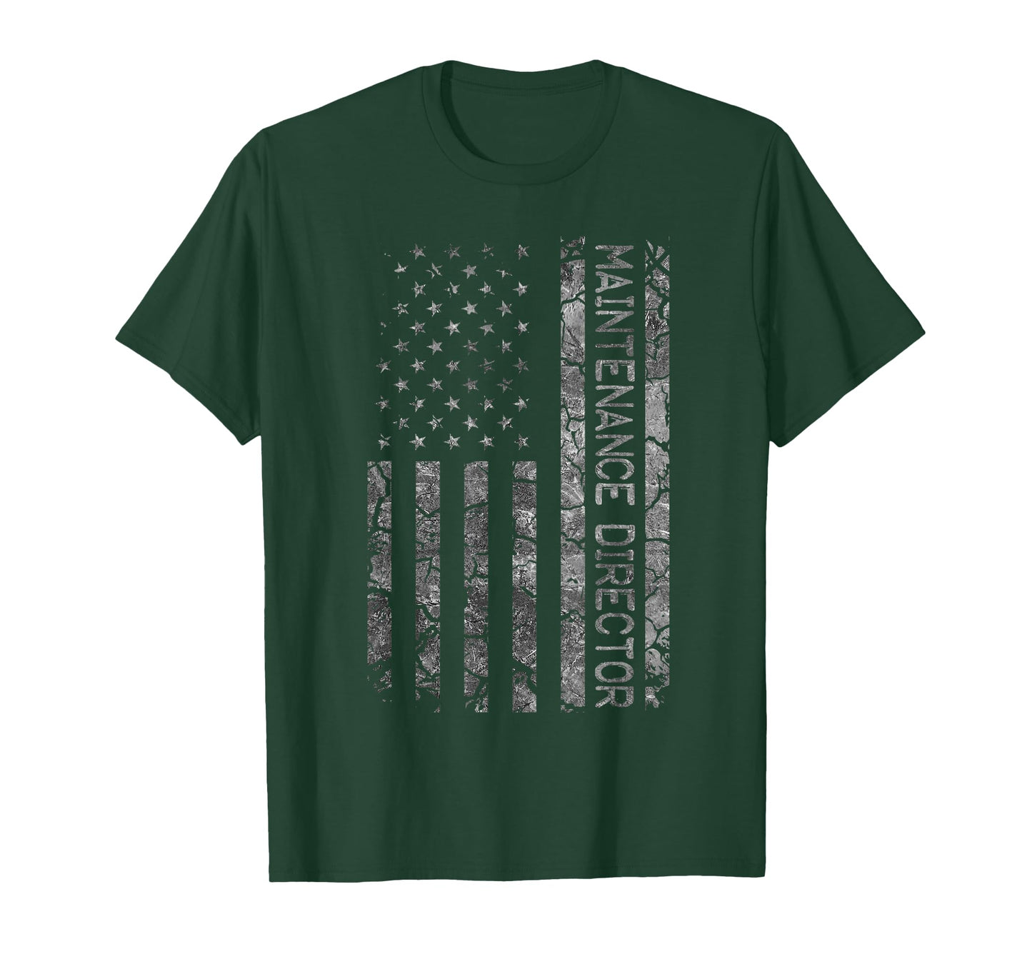 Funny Job Title Worker American Flag Maintenance Director Women Men T-Shirt