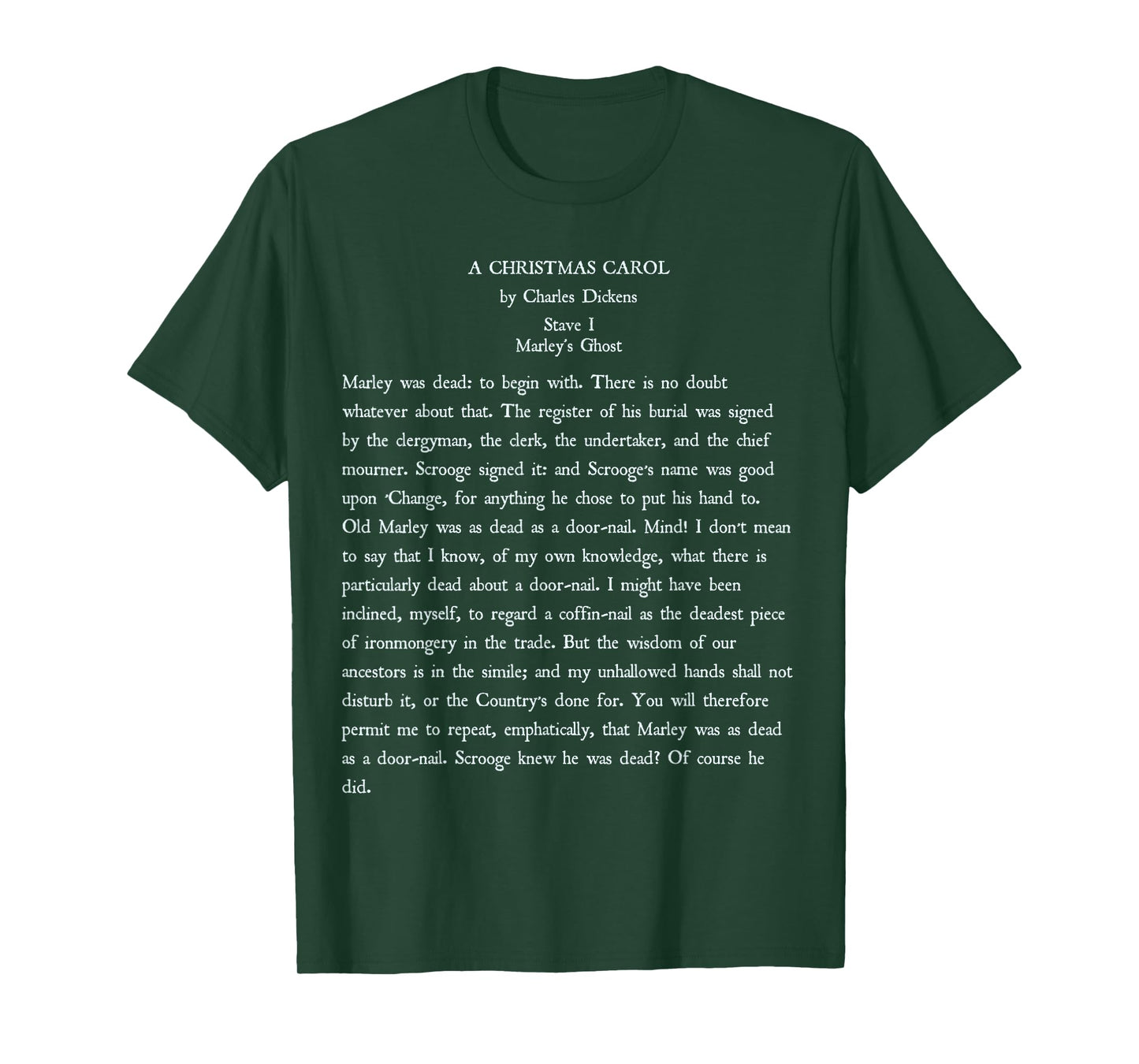 A Christmas Carol Charles Dickens Book Reader Gift T-Shirt