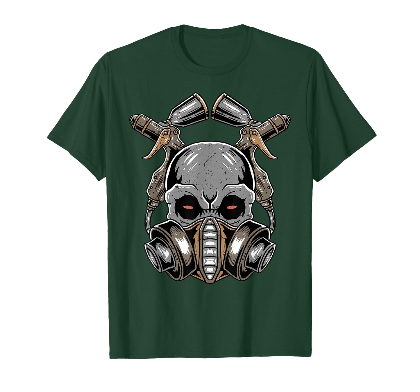 Auto Body Car Vehicle Sprayer Skull Automotive Painter T-Shirt