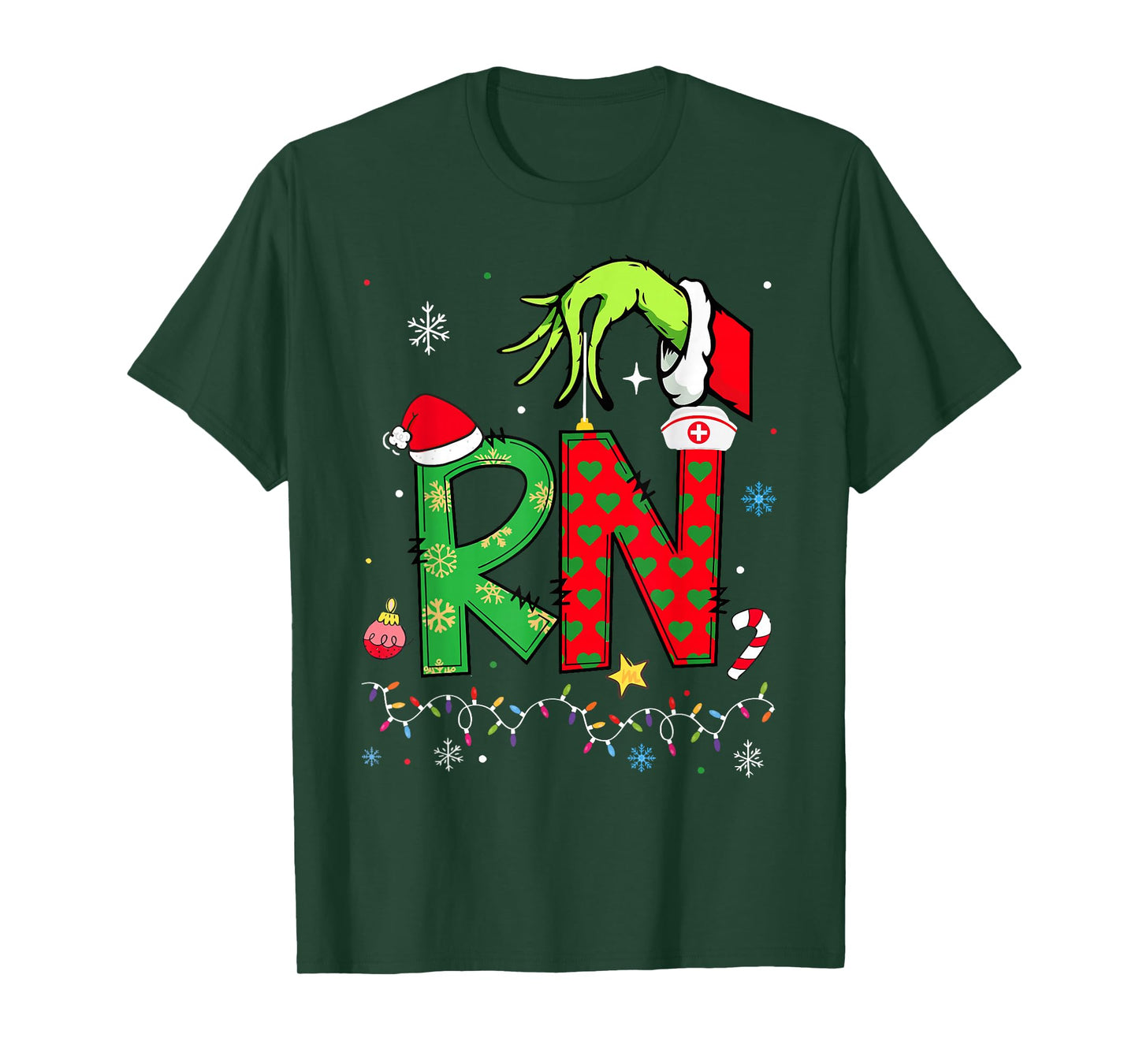Christmas RN Registered Nurse Holiday Healthcare Xmas Santa T-Shirt