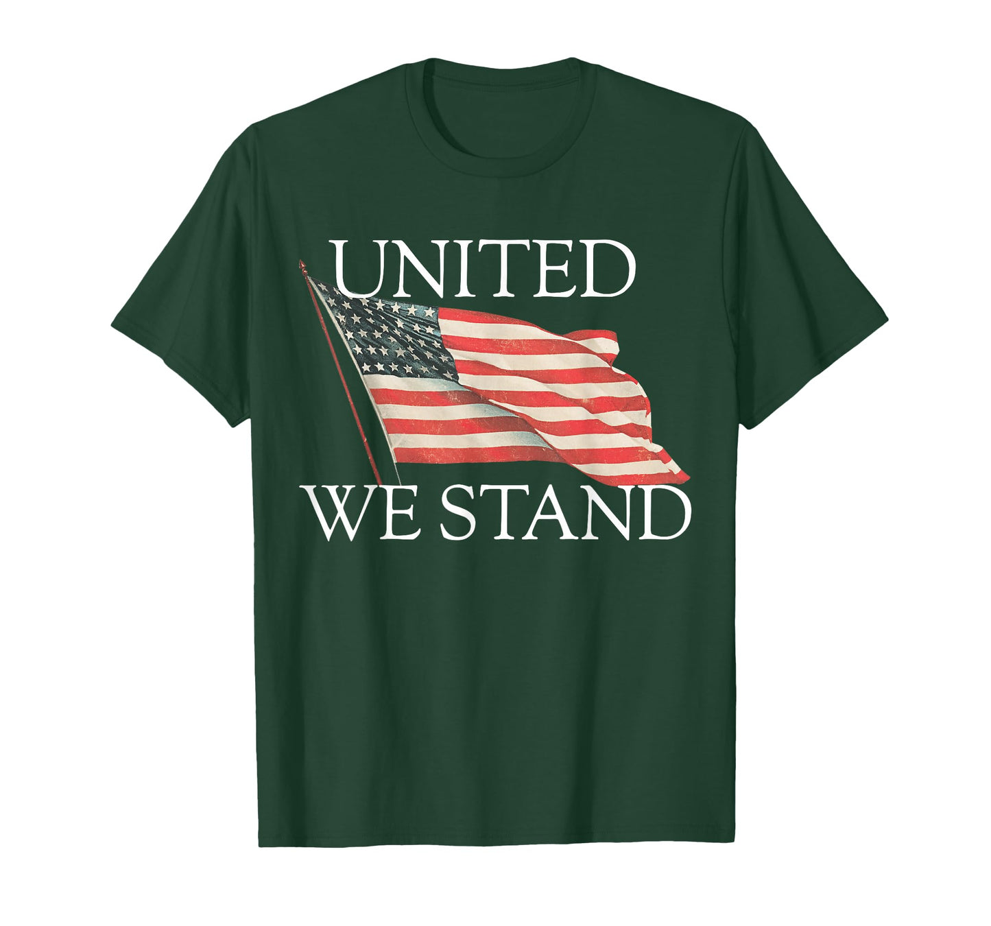 United We Stand American Flag Tee Patriotic USA FLAG T-shirt T-Shirt