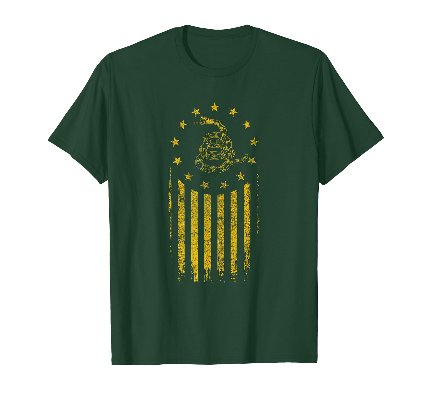 Gadsden Flag Snake - Betsy Ross Flag, 13 Colonies Vintage T-Shirt