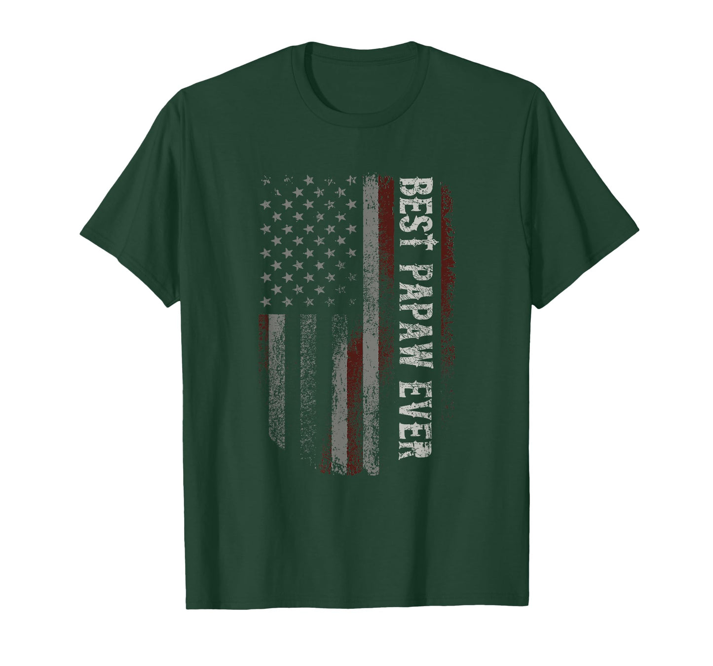 Best Papaw Ever American Flag Vintage Grandpa Fathers Day Women Men T-Shirt