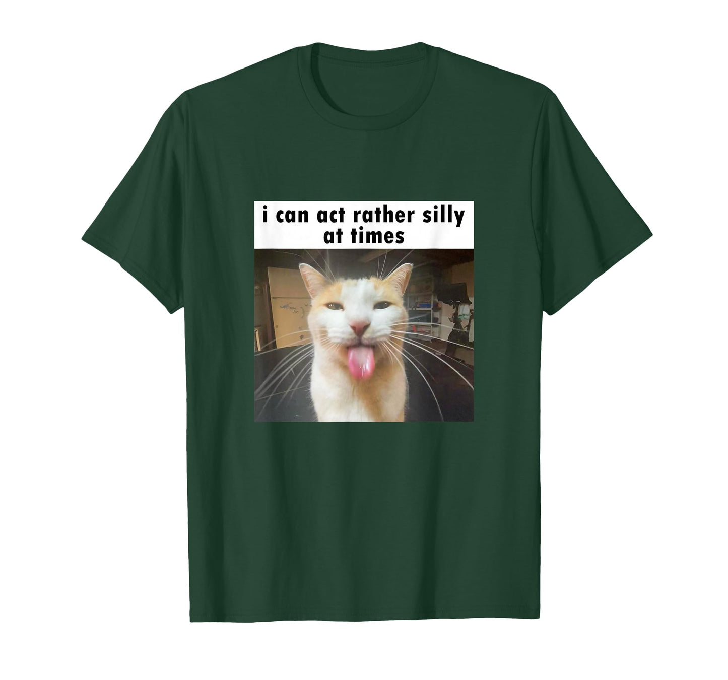 I Can Act Rather Silly at Times, Funny Silly Cat Meme T-Shirt