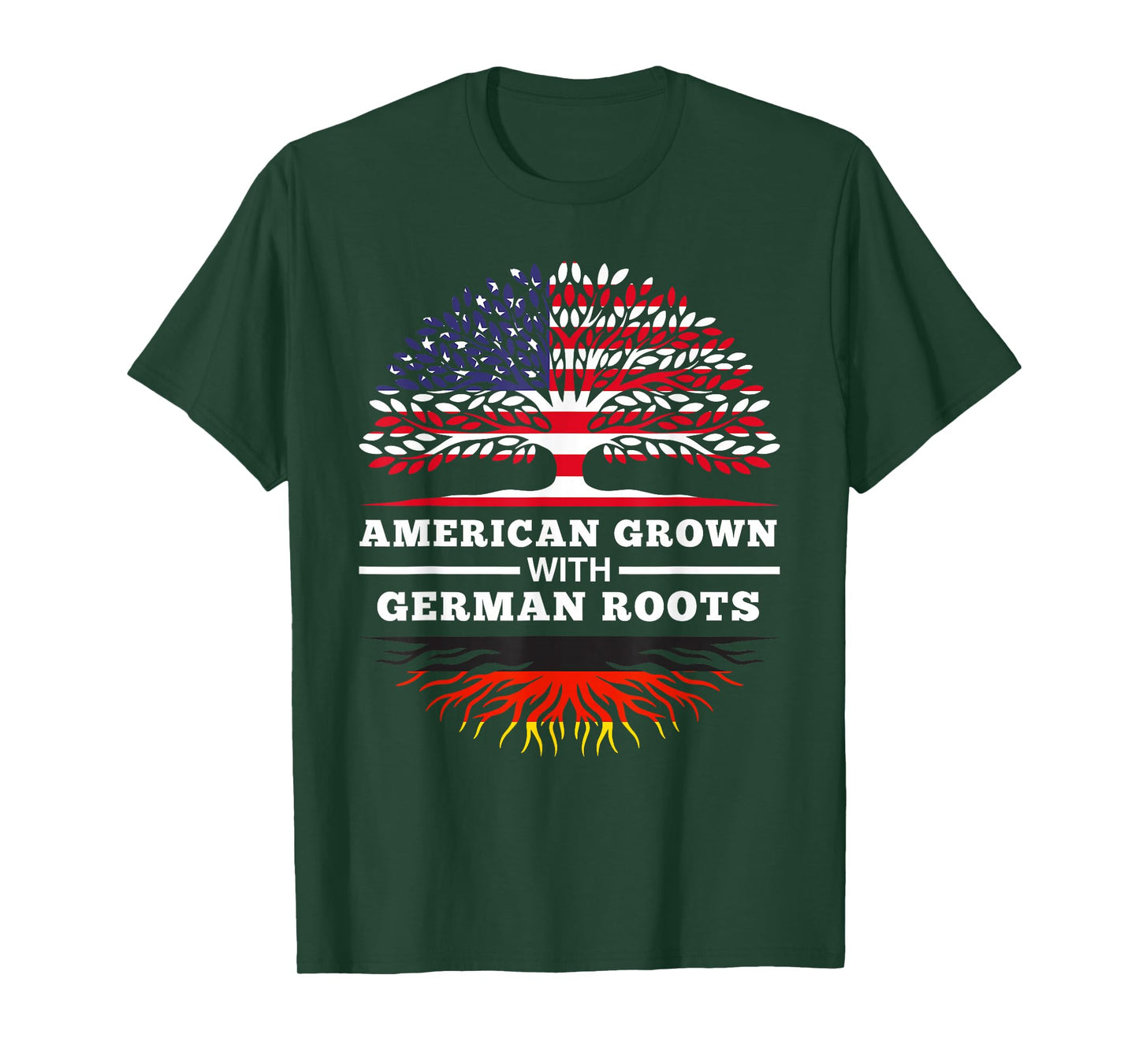 American Grown with German Roots Family Heritage Germany T-Shirt Small