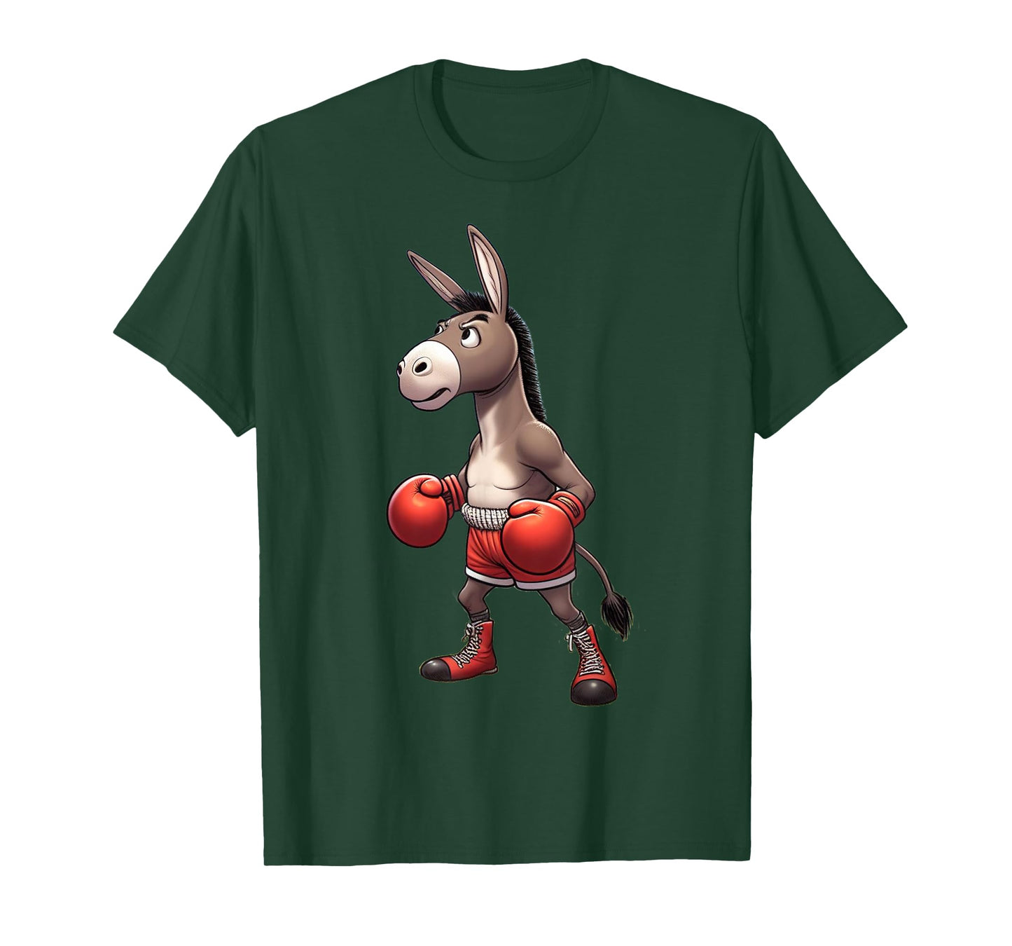 A donkey practicing boxing Funny Donkey Art For Men Women T-Shirt